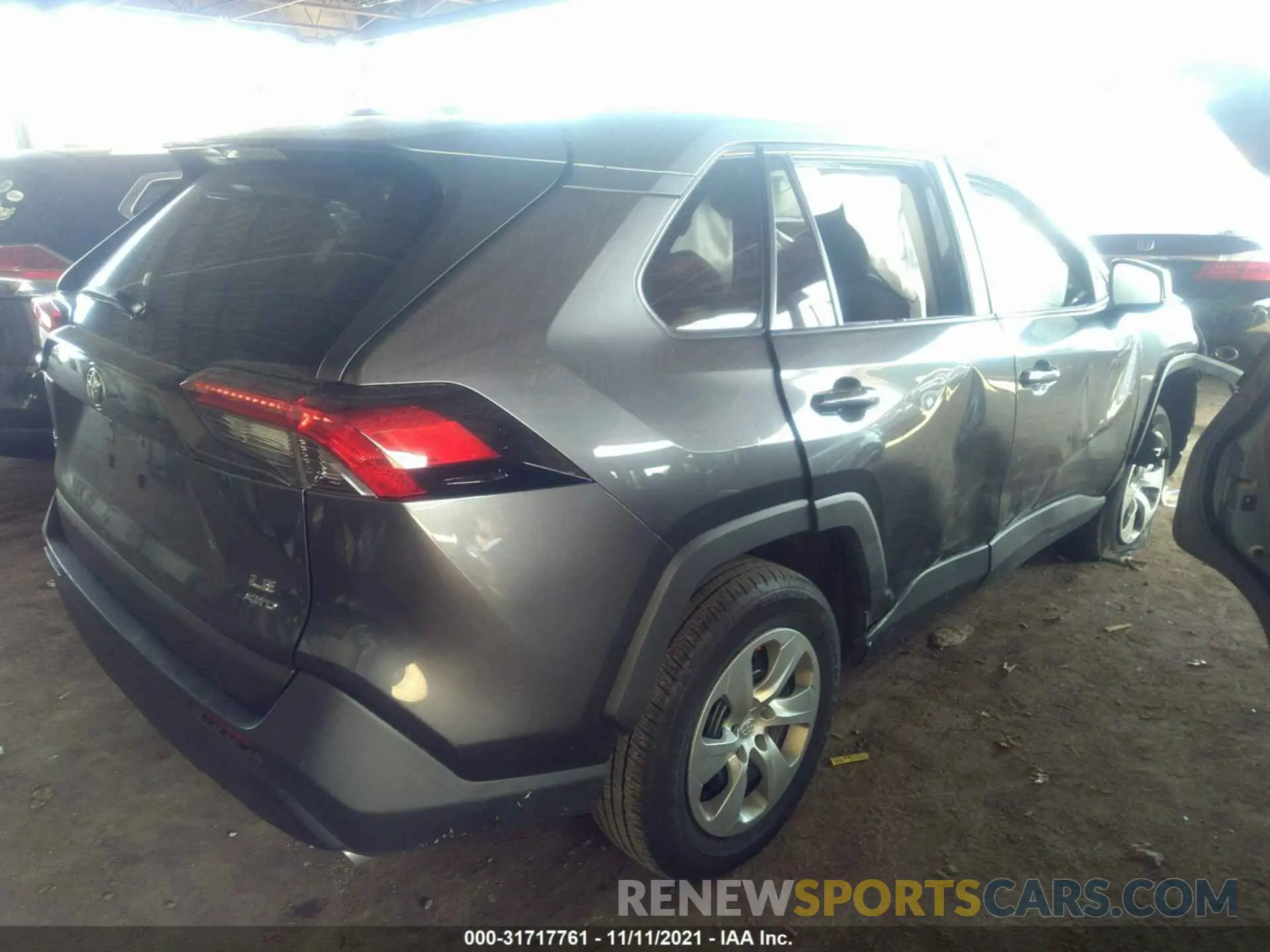 4 fotografías del automóvil dañado 2T3F1RFVXMC187880 TOYOTA RAV4 2021