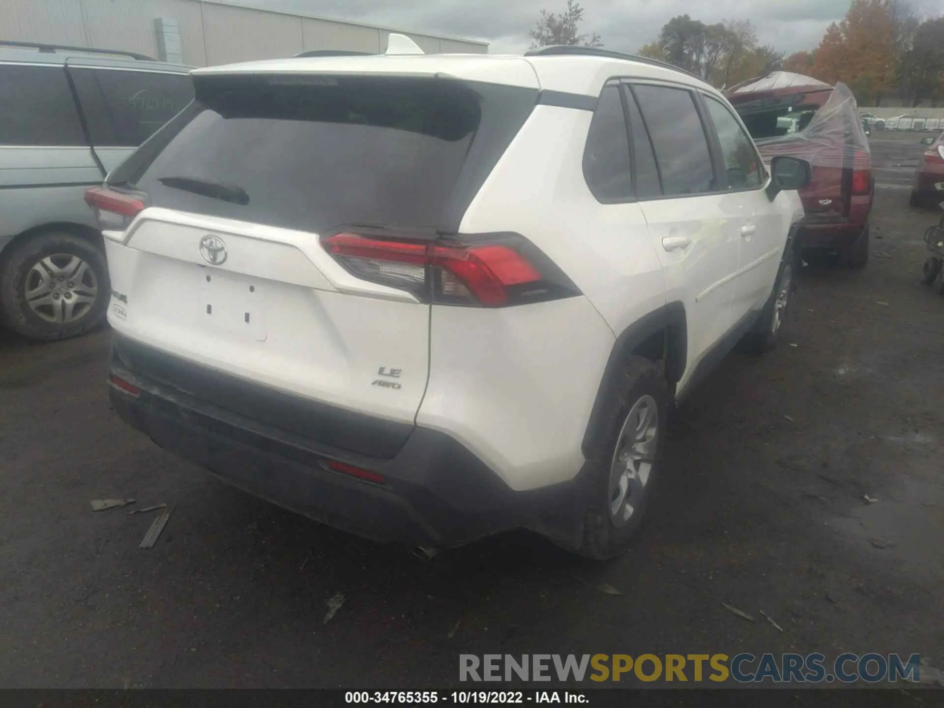 4 fotografías del automóvil dañado 2T3F1RFVXMW237949 TOYOTA RAV4 2021