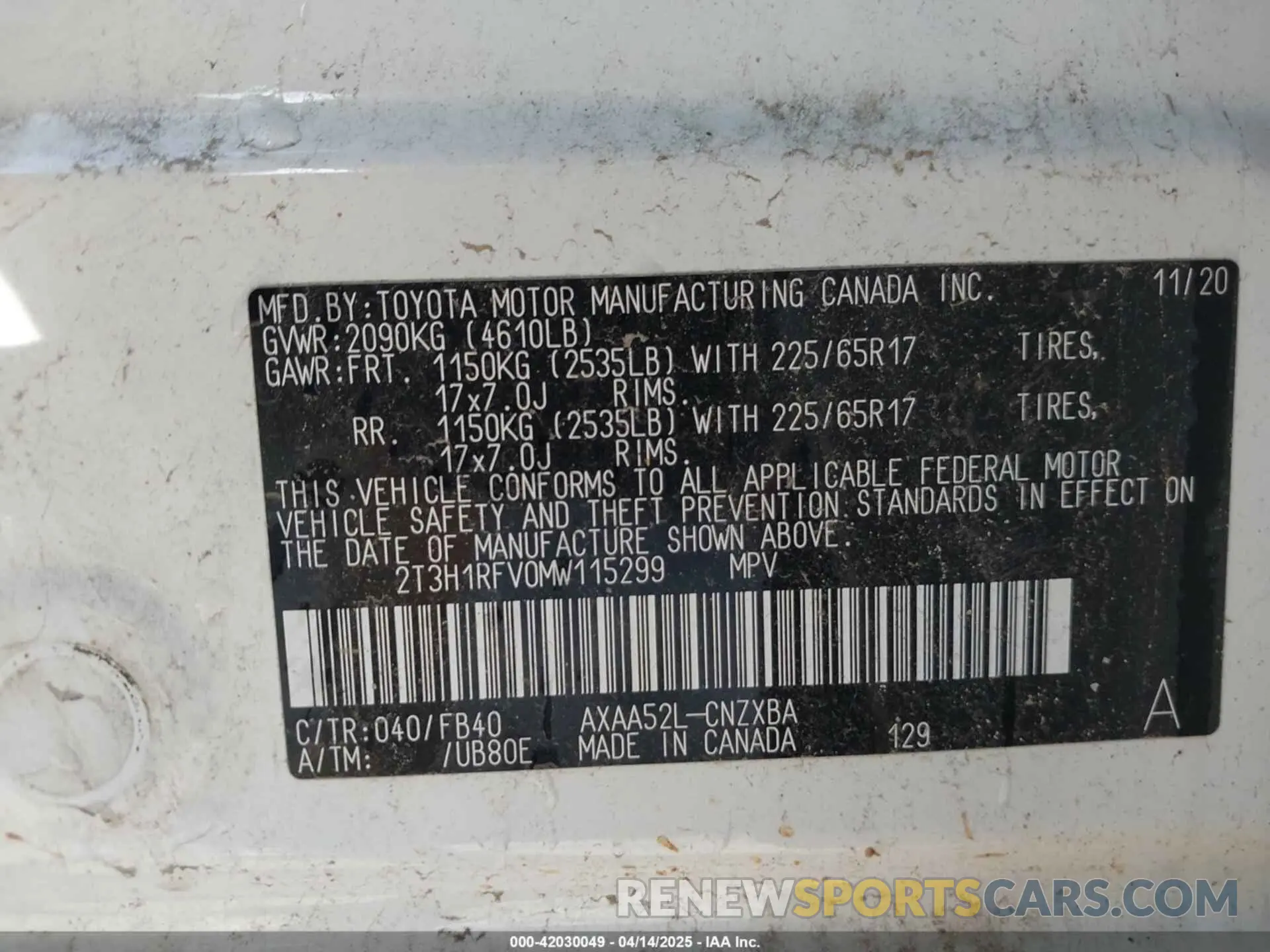 9 fotografías del automóvil dañado 2T3H1RFV0MW115299 TOYOTA RAV4 2021