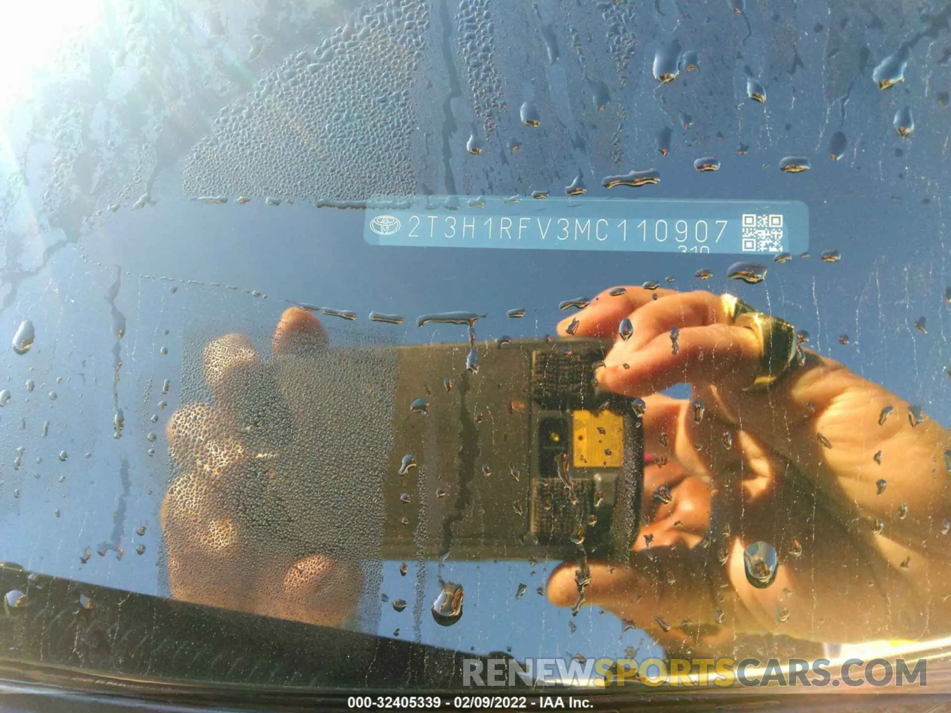 9 fotografías del automóvil dañado 2T3H1RFV3MC110907 TOYOTA RAV4 2021