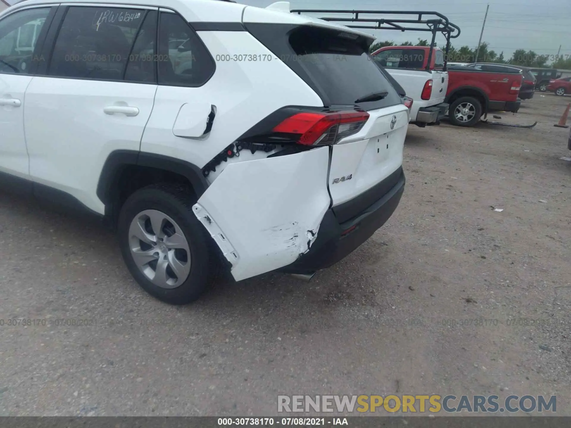6 fotografías del automóvil dañado 2T3H1RFV3MW130654 TOYOTA RAV4 2021