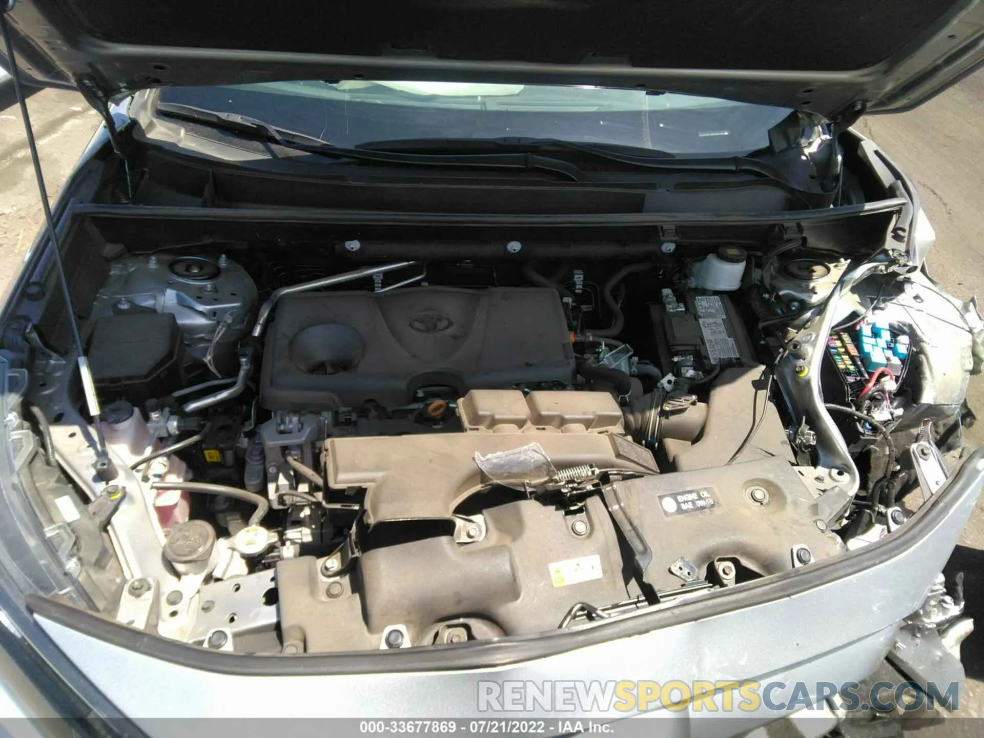 10 fotografías del automóvil dañado 2T3H1RFVXMC090400 TOYOTA RAV4 2021