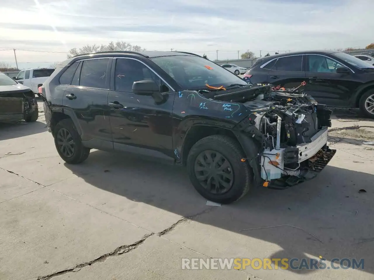 4 fotografías del automóvil dañado 2T3H1RFVXMC098593 TOYOTA RAV4 2021