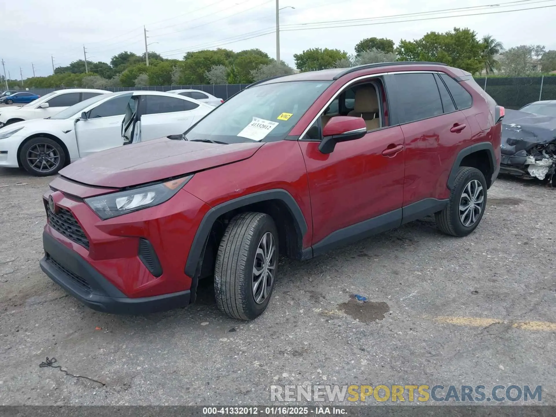 2 fotografías del automóvil dañado 2T3K1RFV7MW181998 TOYOTA RAV4 2021