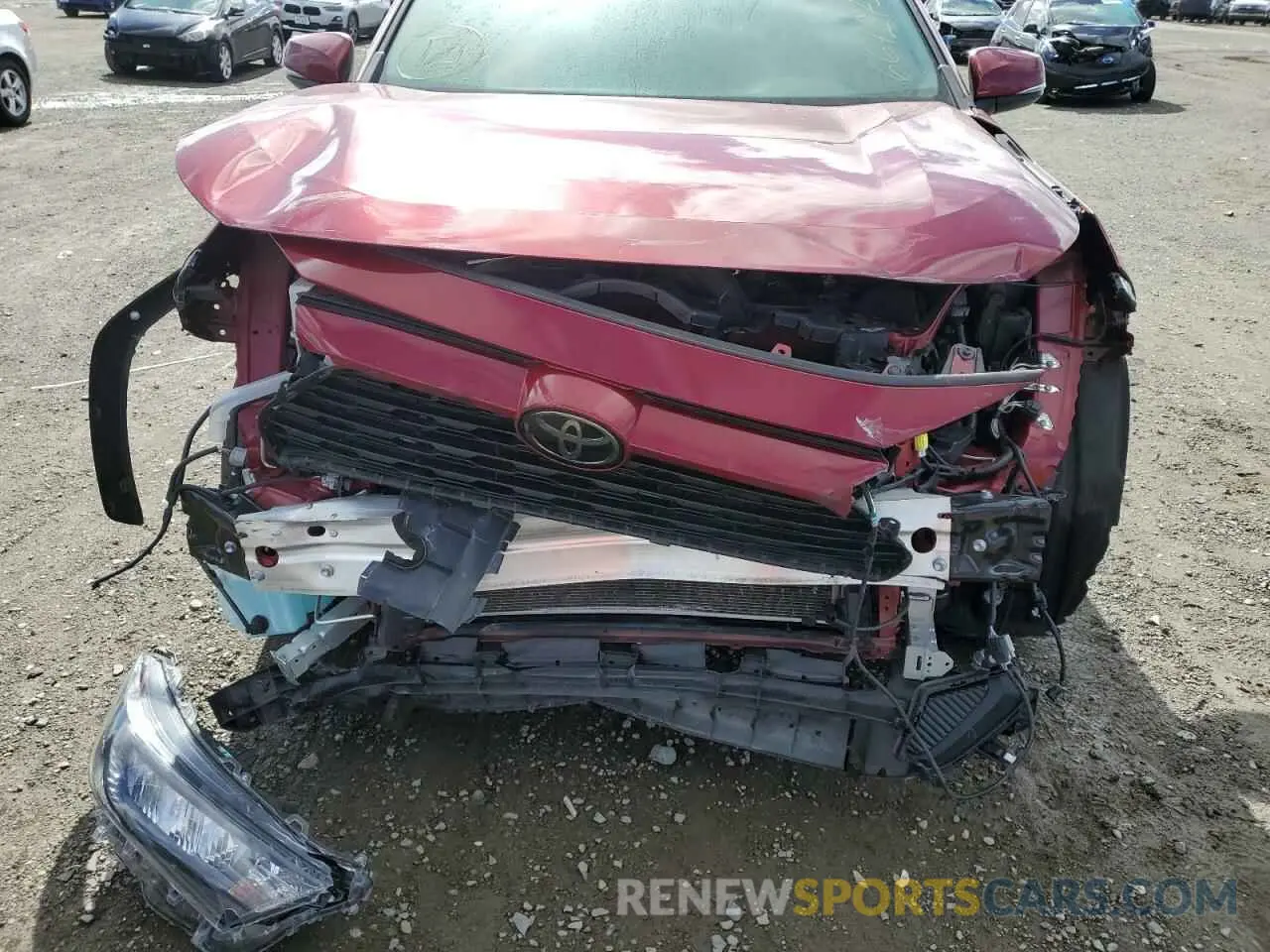 9 fotografías del automóvil dañado 2T3K1RFVXMW139776 TOYOTA RAV4 2021