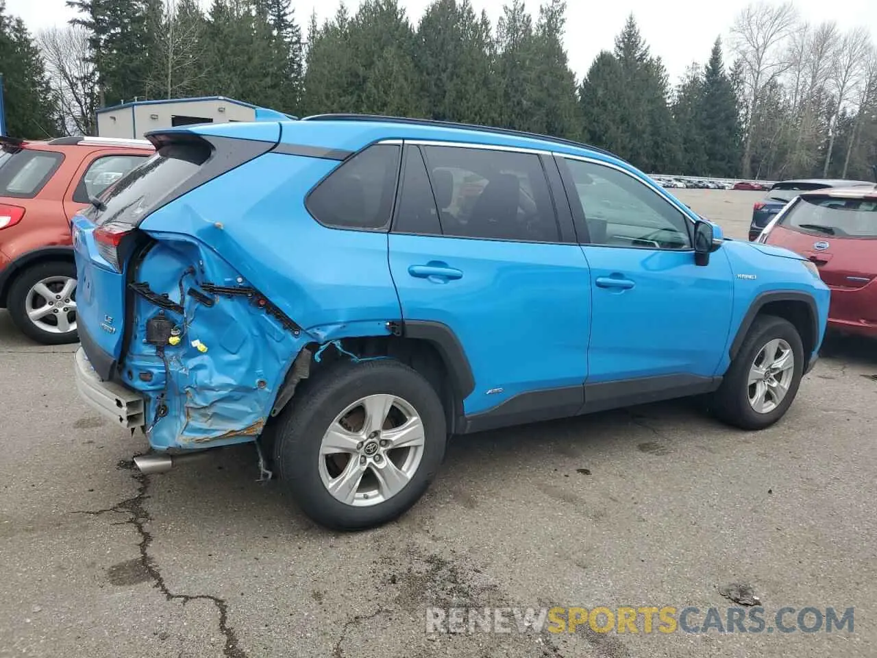 3 fotografías del automóvil dañado 2T3MWRFV6MW114352 TOYOTA RAV4 2021