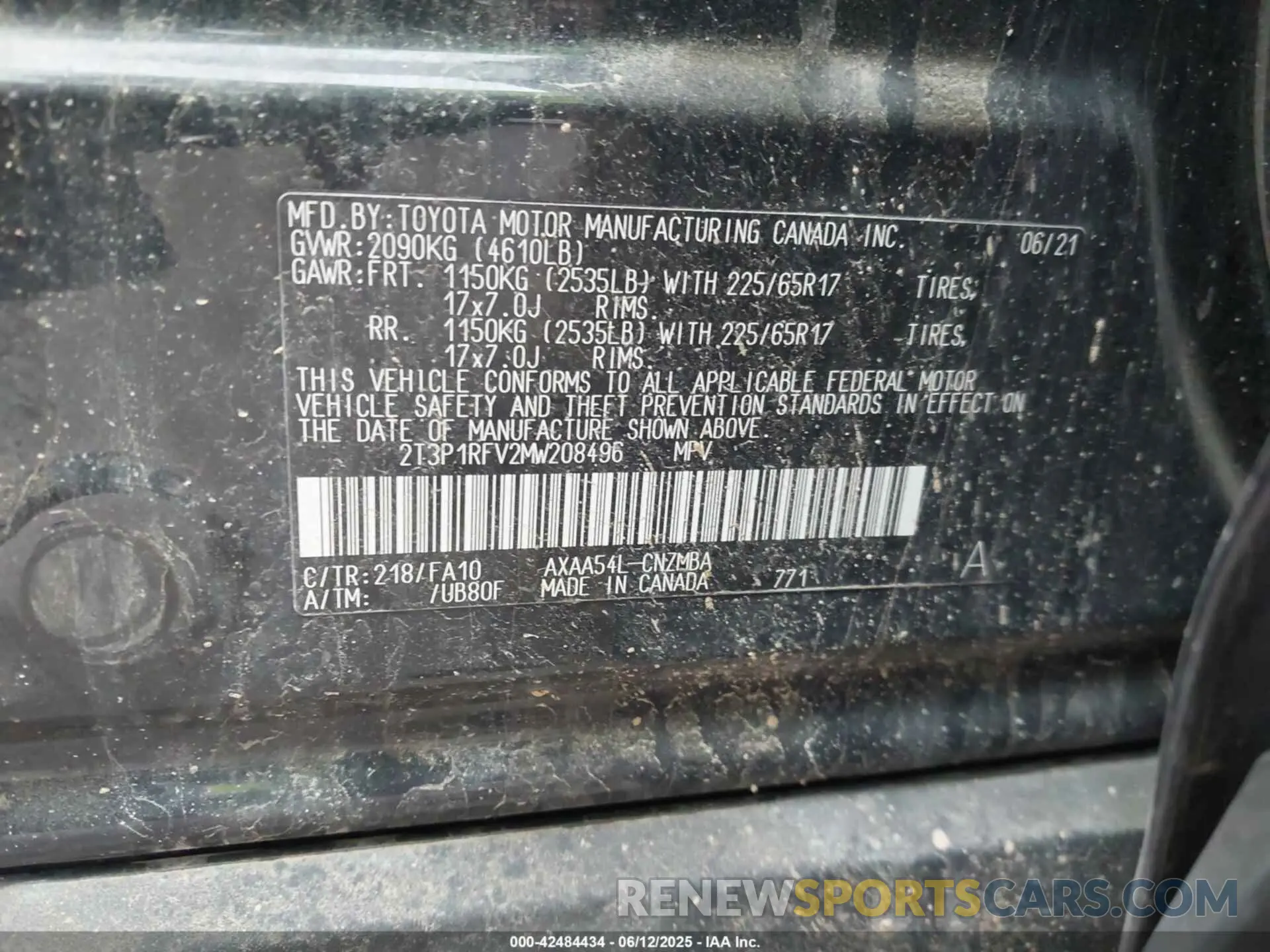 9 fotografías del automóvil dañado 2T3P1RFV2MW208496 TOYOTA RAV4 2021