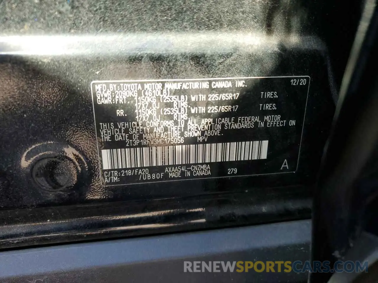 13 fotografías del automóvil dañado 2T3P1RFV3MC175056 TOYOTA RAV4 2021