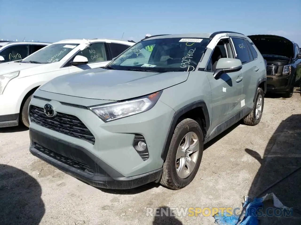 2 fotografías del automóvil dañado 2T3W1RFV1MW158590 TOYOTA RAV4 2021