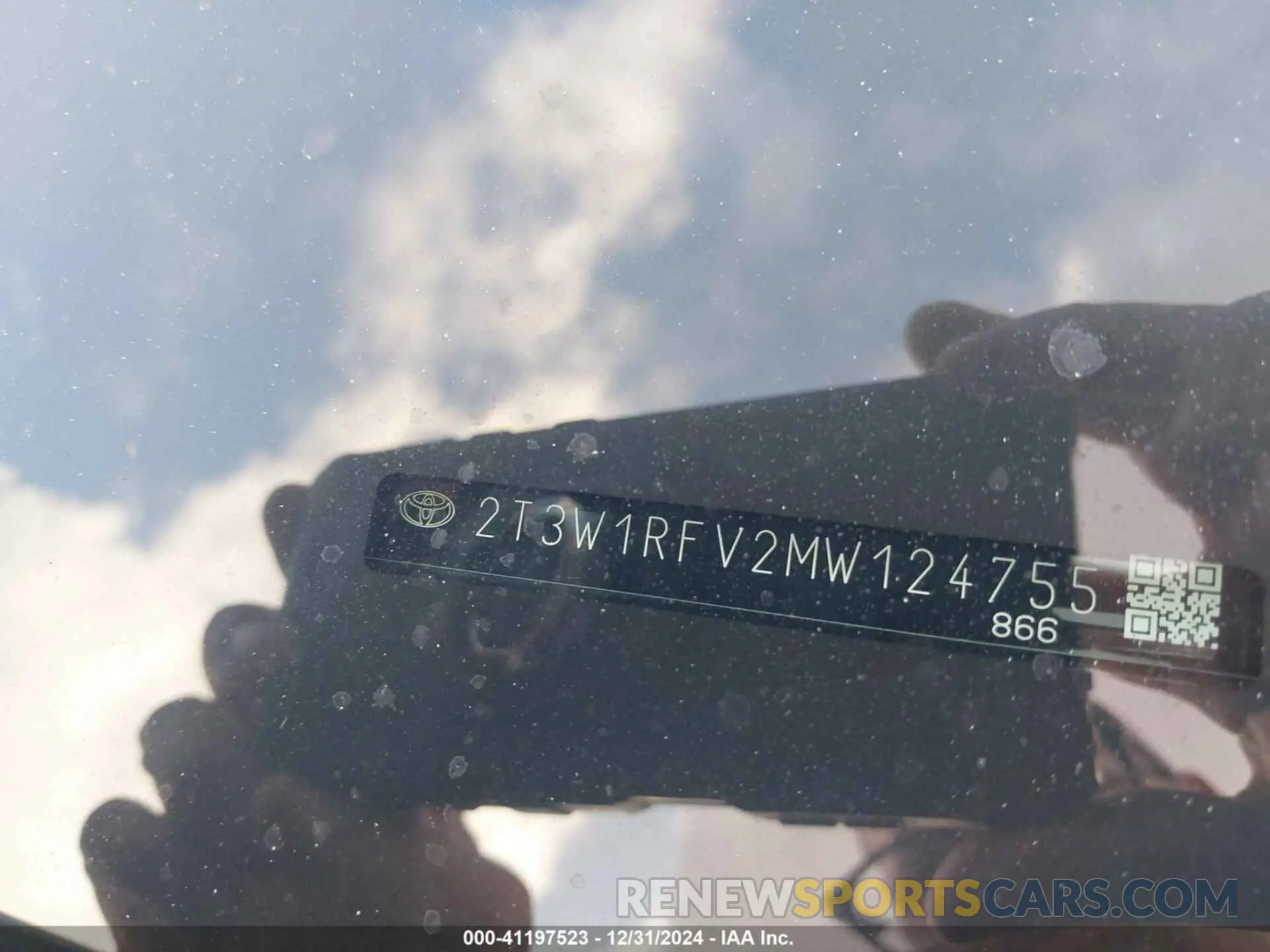 9 fotografías del automóvil dañado 2T3W1RFV2MW124755 TOYOTA RAV4 2021