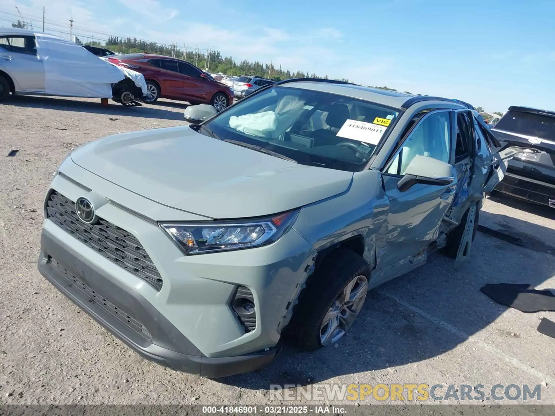 2 fotografías del automóvil dañado 2T3W1RFV4MW136969 TOYOTA RAV4 2021
