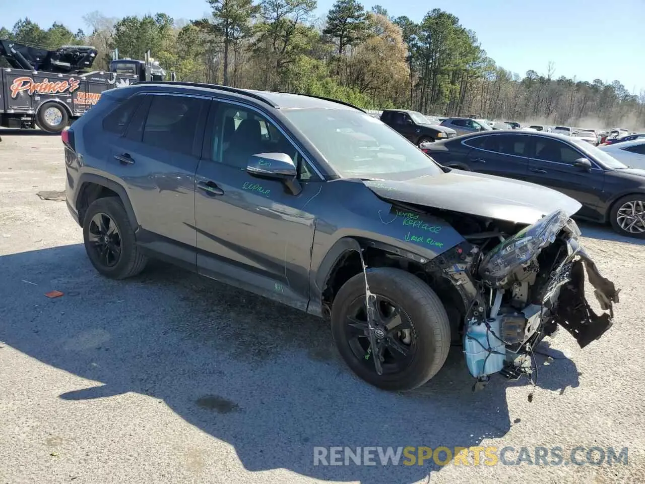 4 fotografías del automóvil dañado 2T3W1RFV8MW114182 TOYOTA RAV4 2021