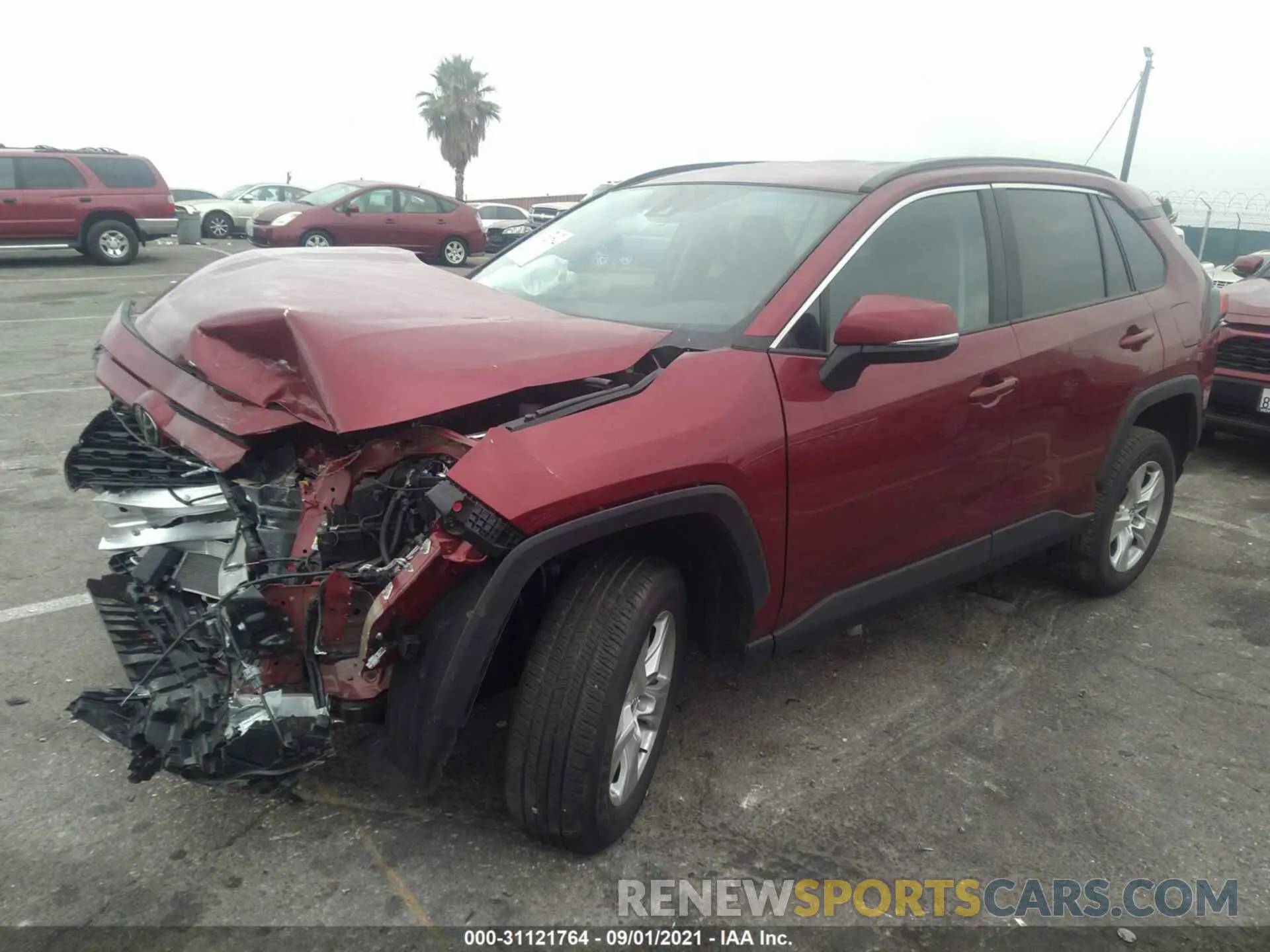 2 fotografías del automóvil dañado 2T3W1RFV8MW120290 TOYOTA RAV4 2021