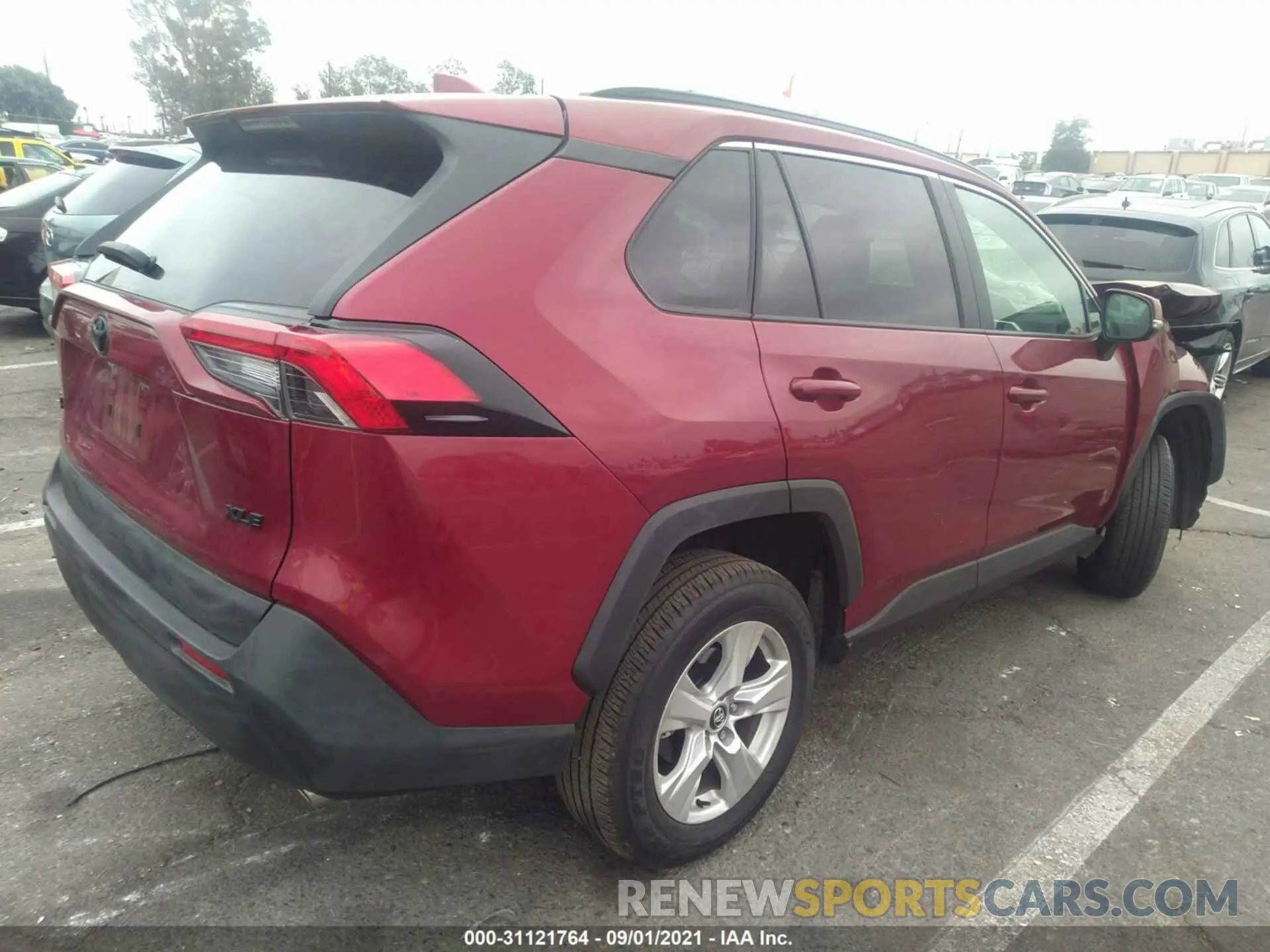 4 fotografías del automóvil dañado 2T3W1RFV8MW120290 TOYOTA RAV4 2021