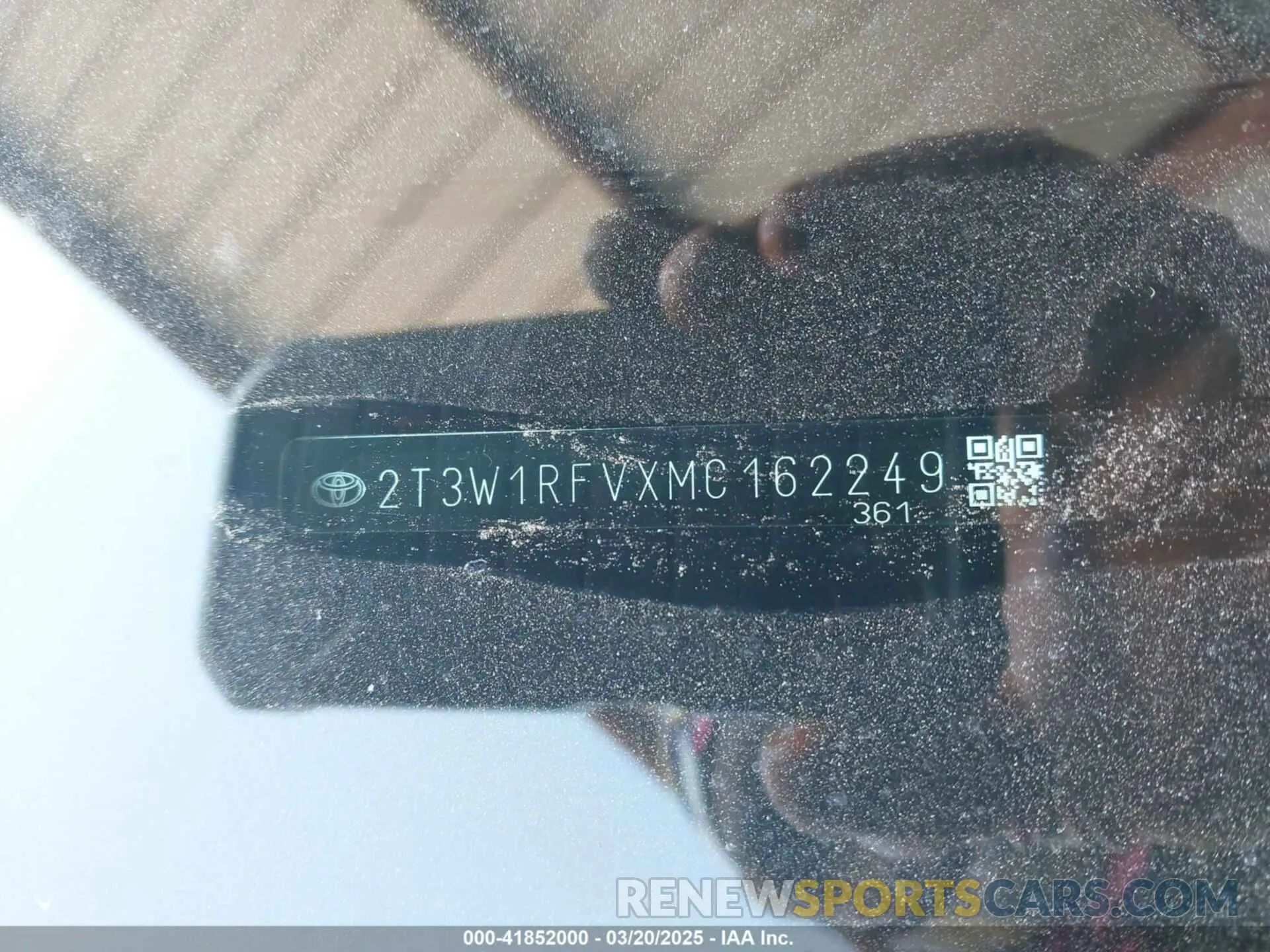 9 fotografías del automóvil dañado 2T3W1RFVXMC162249 TOYOTA RAV4 2021
