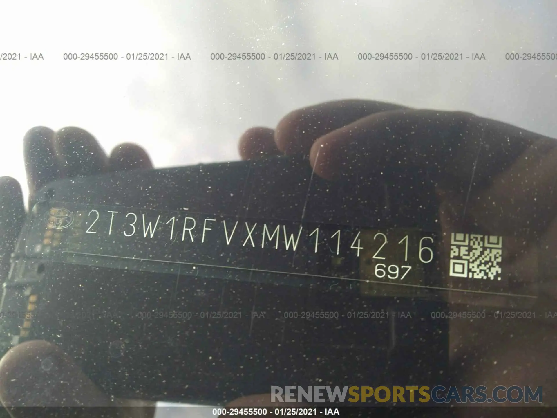 9 fotografías del automóvil dañado 2T3W1RFVXMW114216 TOYOTA RAV4 2021