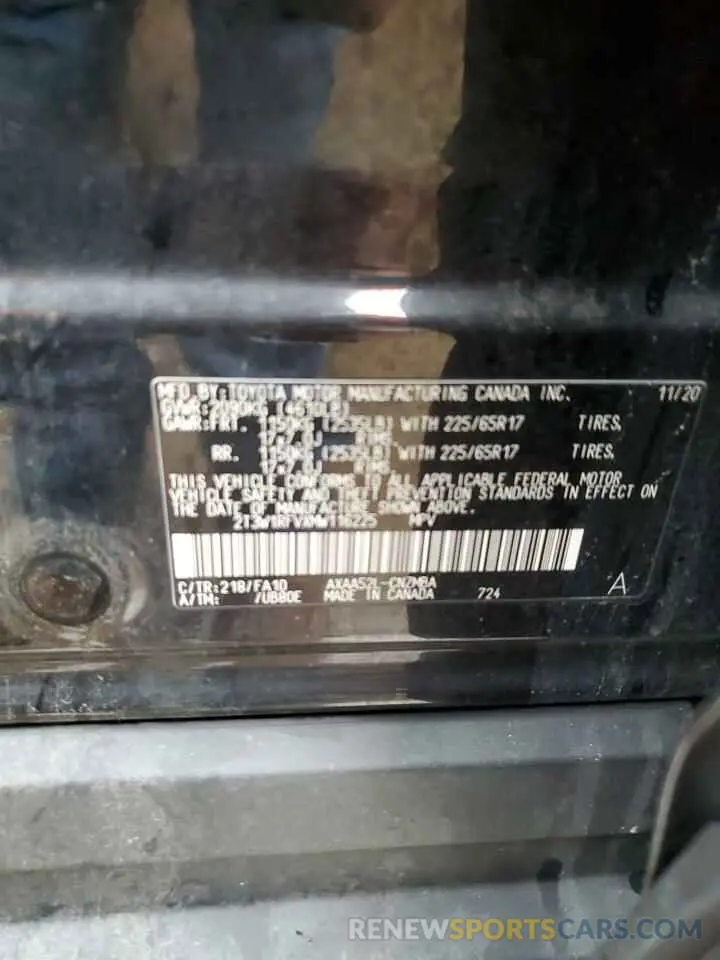 13 fotografías del automóvil dañado 2T3W1RFVXMW116225 TOYOTA RAV4 2021