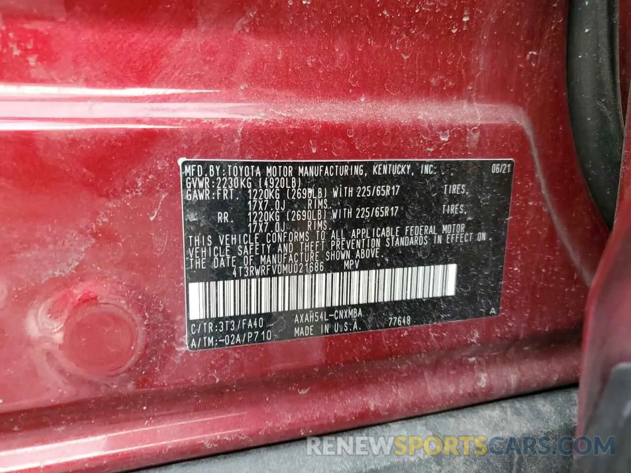 13 fotografías del automóvil dañado 4T3RWRFV0MU021686 TOYOTA RAV4 2021