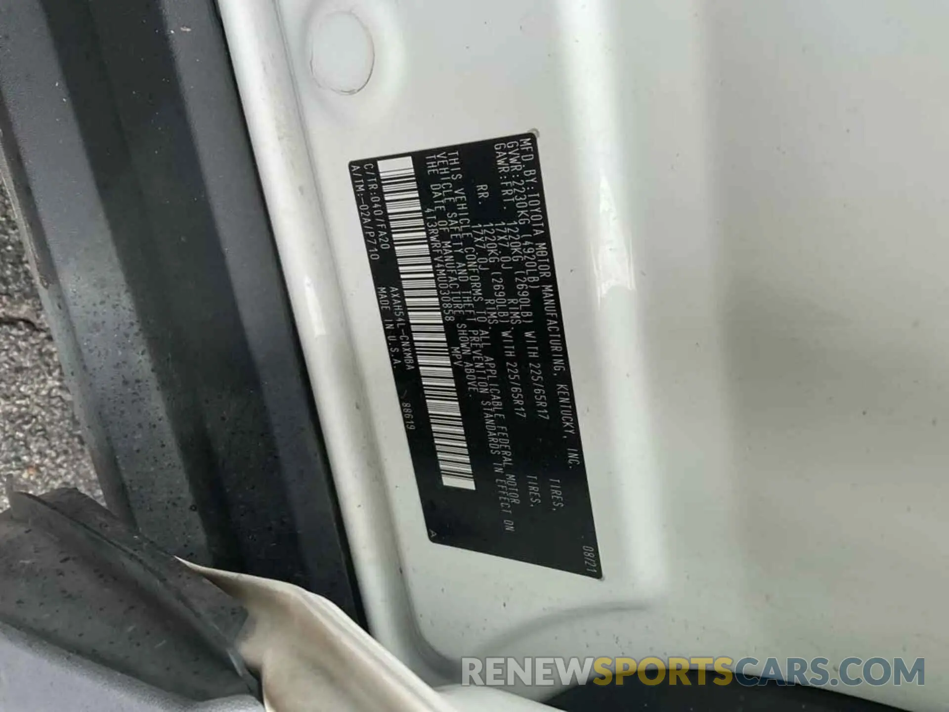 9 fotografías del automóvil dañado 4T3RWRFV4MU030858 TOYOTA RAV4 2021
