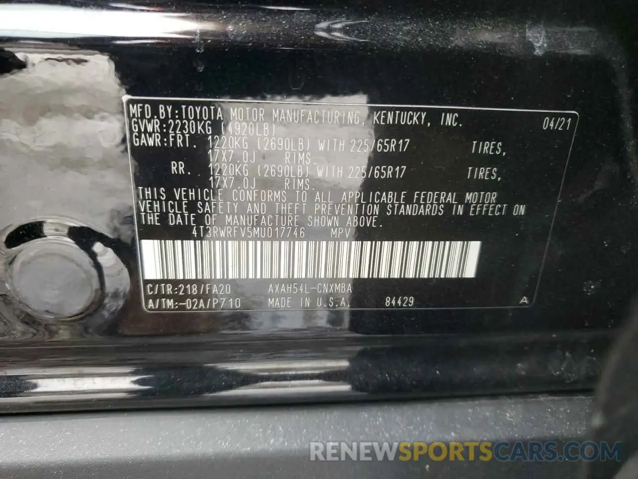 13 fotografías del automóvil dañado 4T3RWRFV5MU017746 TOYOTA RAV4 2021
