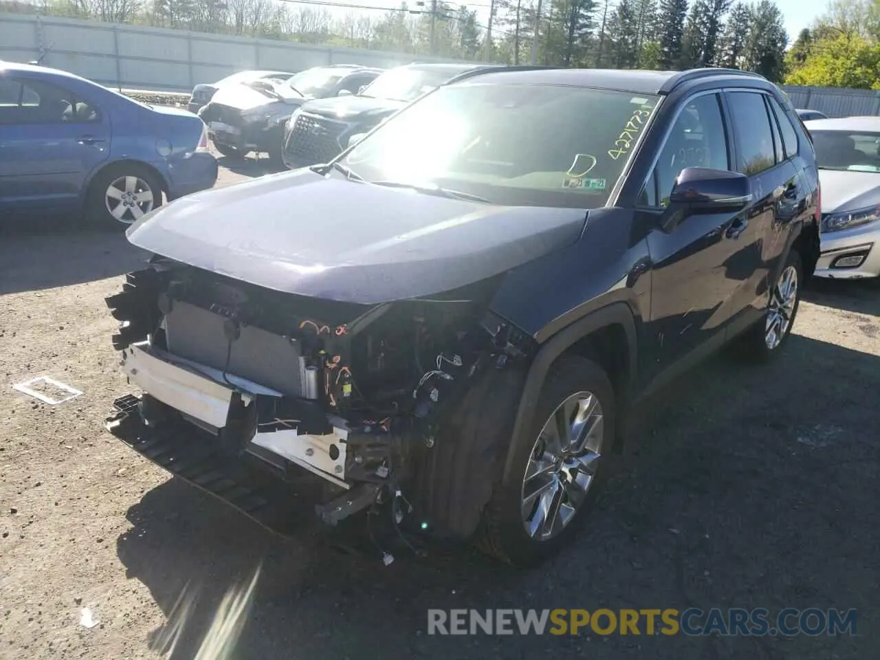 2 fotografías del automóvil dañado JTMA1RFV4MD071189 TOYOTA RAV4 2021
