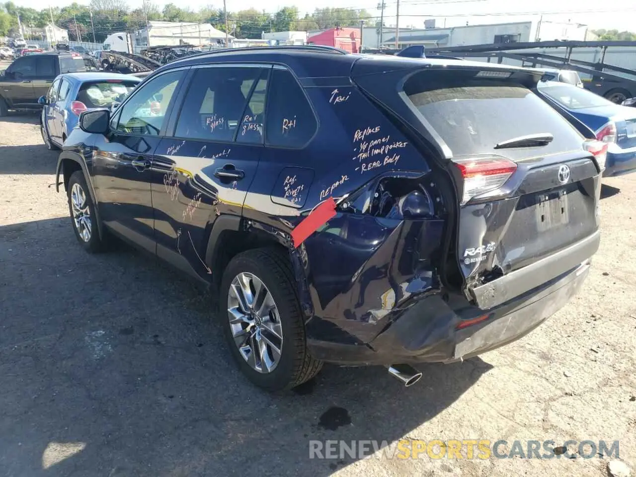 3 fotografías del automóvil dañado JTMA1RFV4MD071189 TOYOTA RAV4 2021