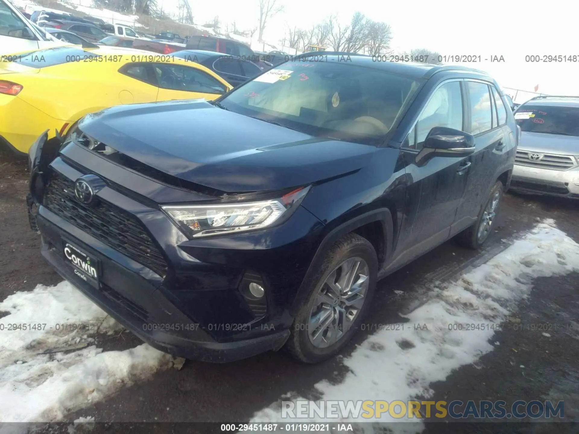 2 fotografías del automóvil dañado JTMA1RFV5MD531749 TOYOTA RAV4 2021