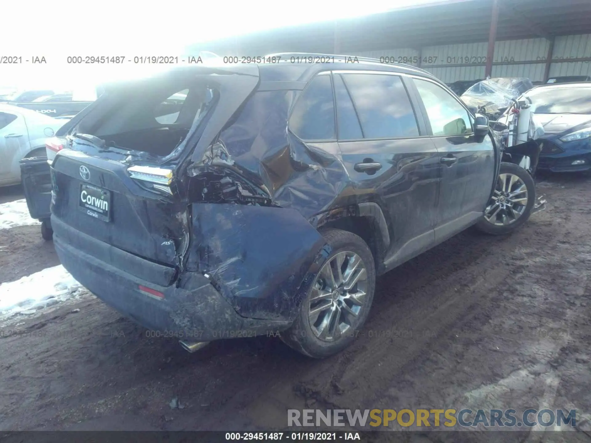 4 fotografías del automóvil dañado JTMA1RFV5MD531749 TOYOTA RAV4 2021