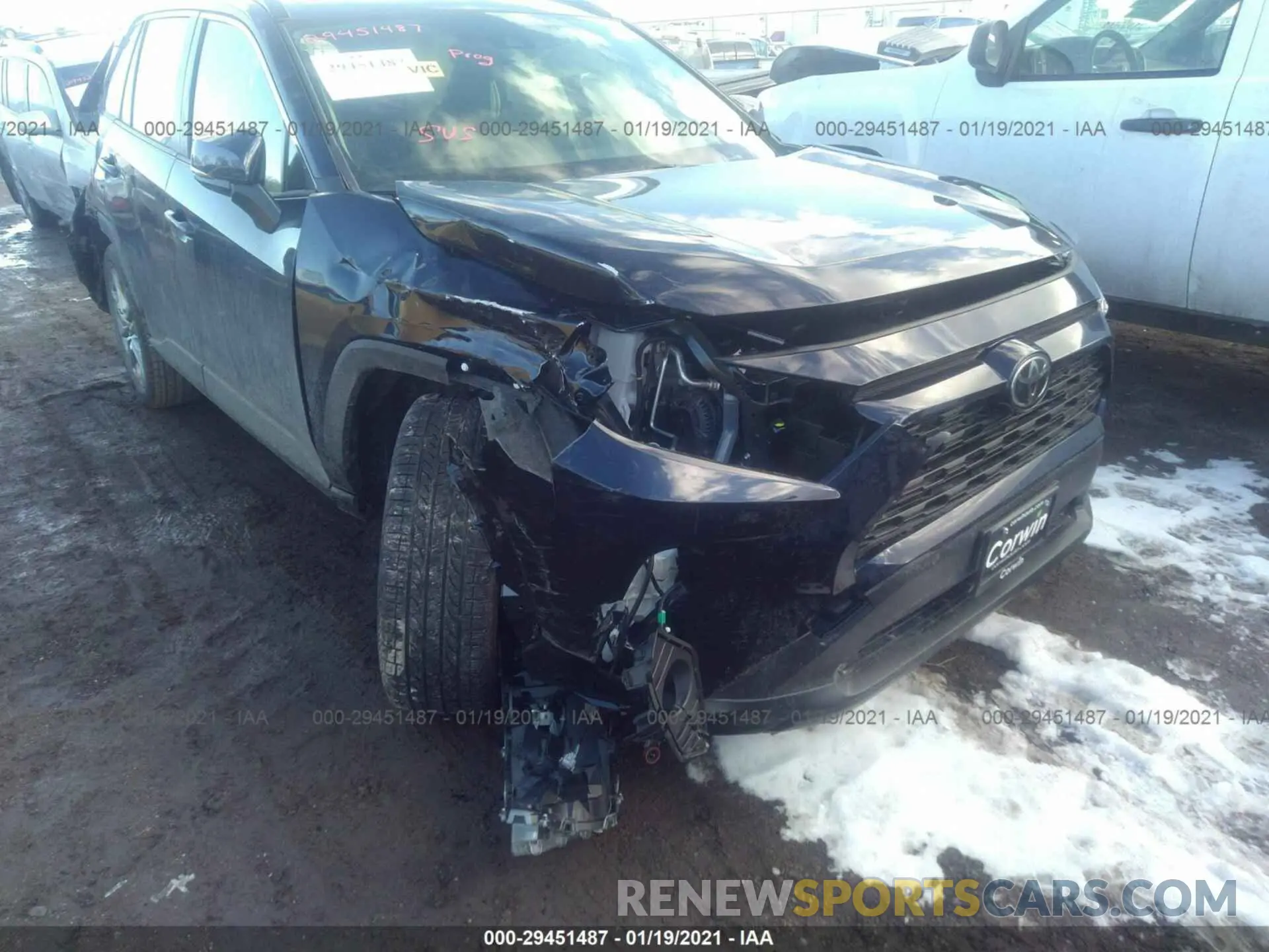 6 fotografías del automóvil dañado JTMA1RFV5MD531749 TOYOTA RAV4 2021