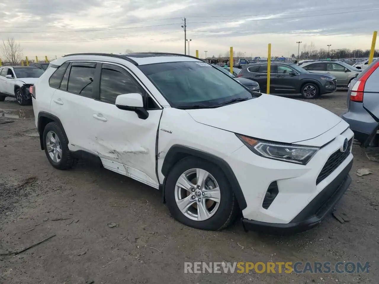 4 fotografías del automóvil dañado JTMRWRFV5MJ053662 TOYOTA RAV4 2021