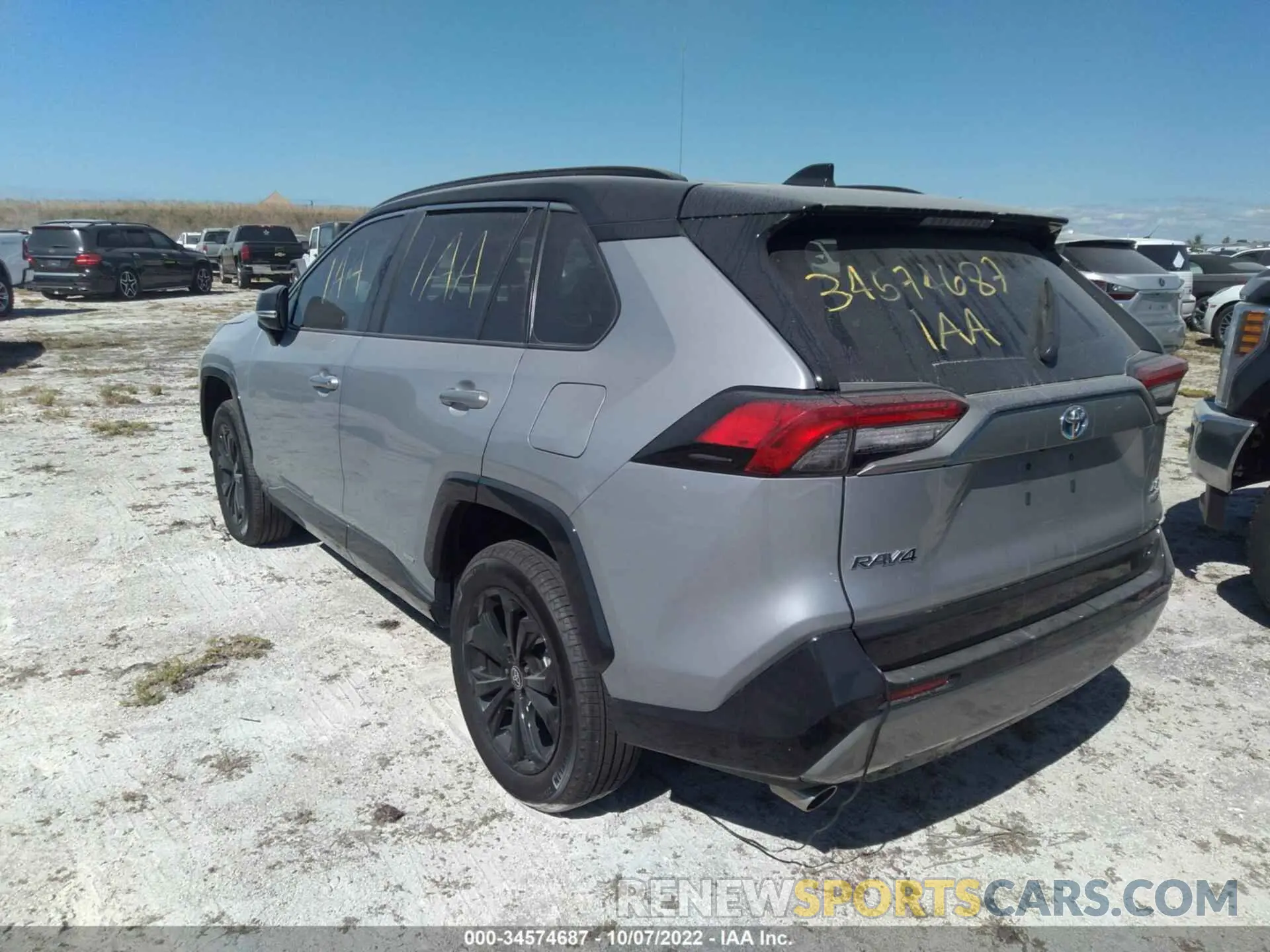 3 fotografías del automóvil dañado 2T3E6RFV1NW034558 TOYOTA RAV4 2022