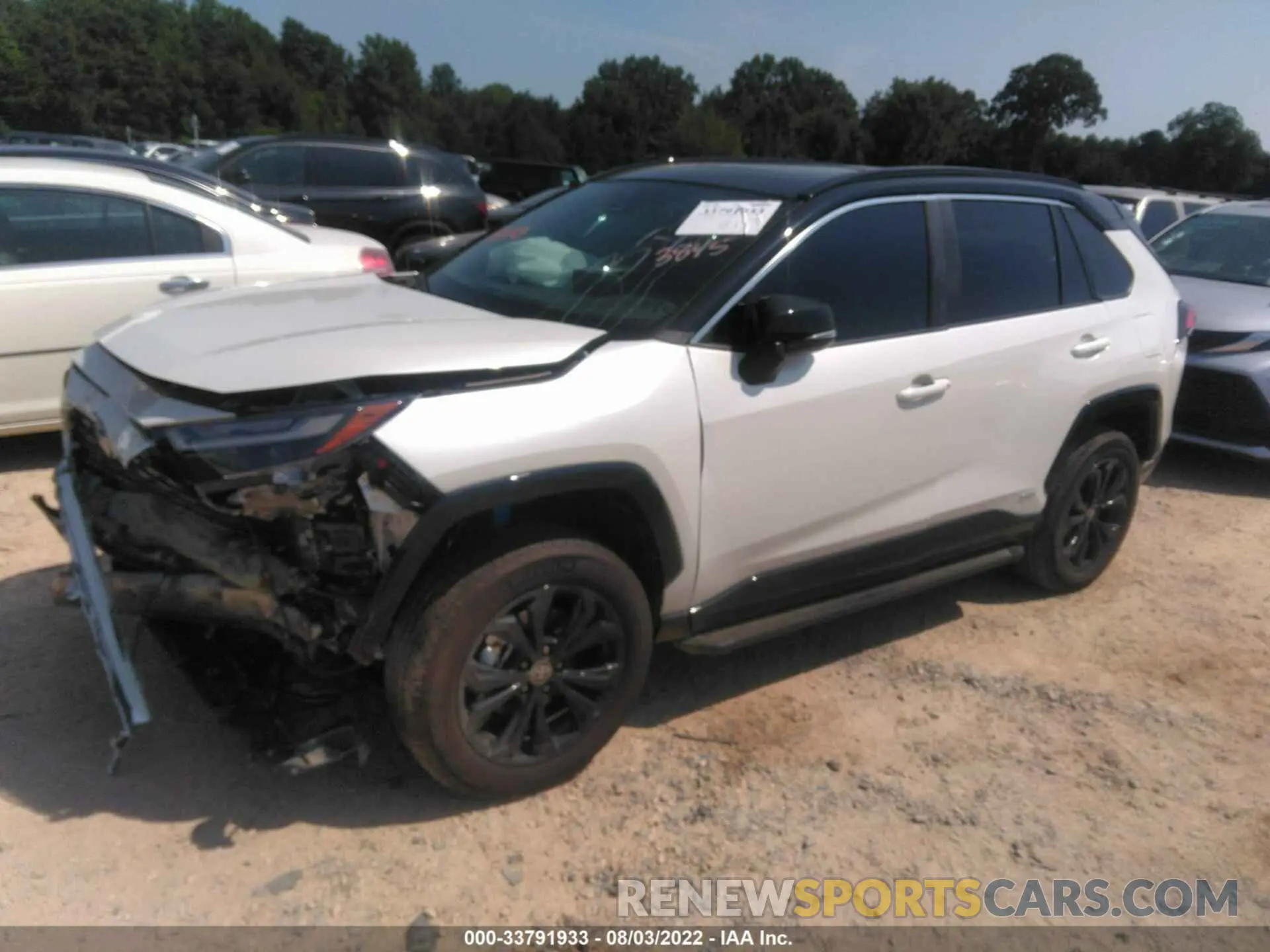2 fotografías del automóvil dañado 2T3E6RFVXNW033845 TOYOTA RAV4 2022
