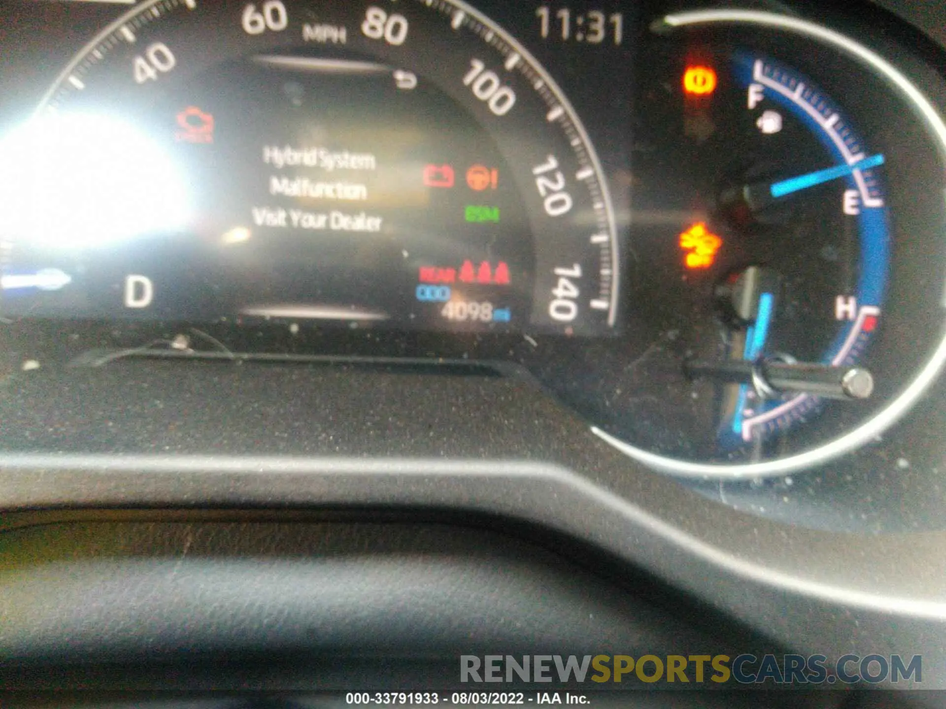7 fotografías del automóvil dañado 2T3E6RFVXNW033845 TOYOTA RAV4 2022