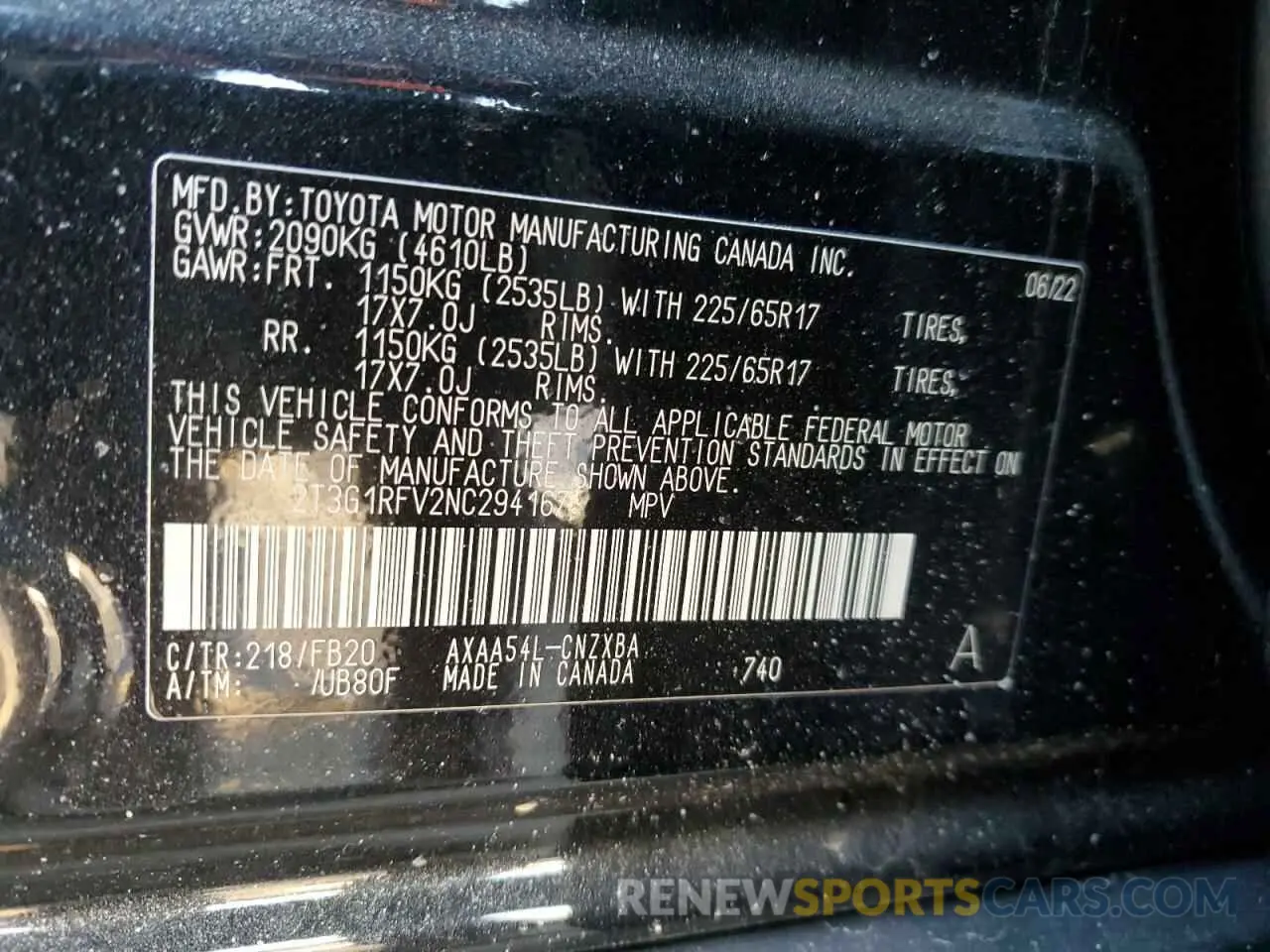 13 fotografías del automóvil dañado 2T3G1RFV2NC294167 TOYOTA RAV4 2022