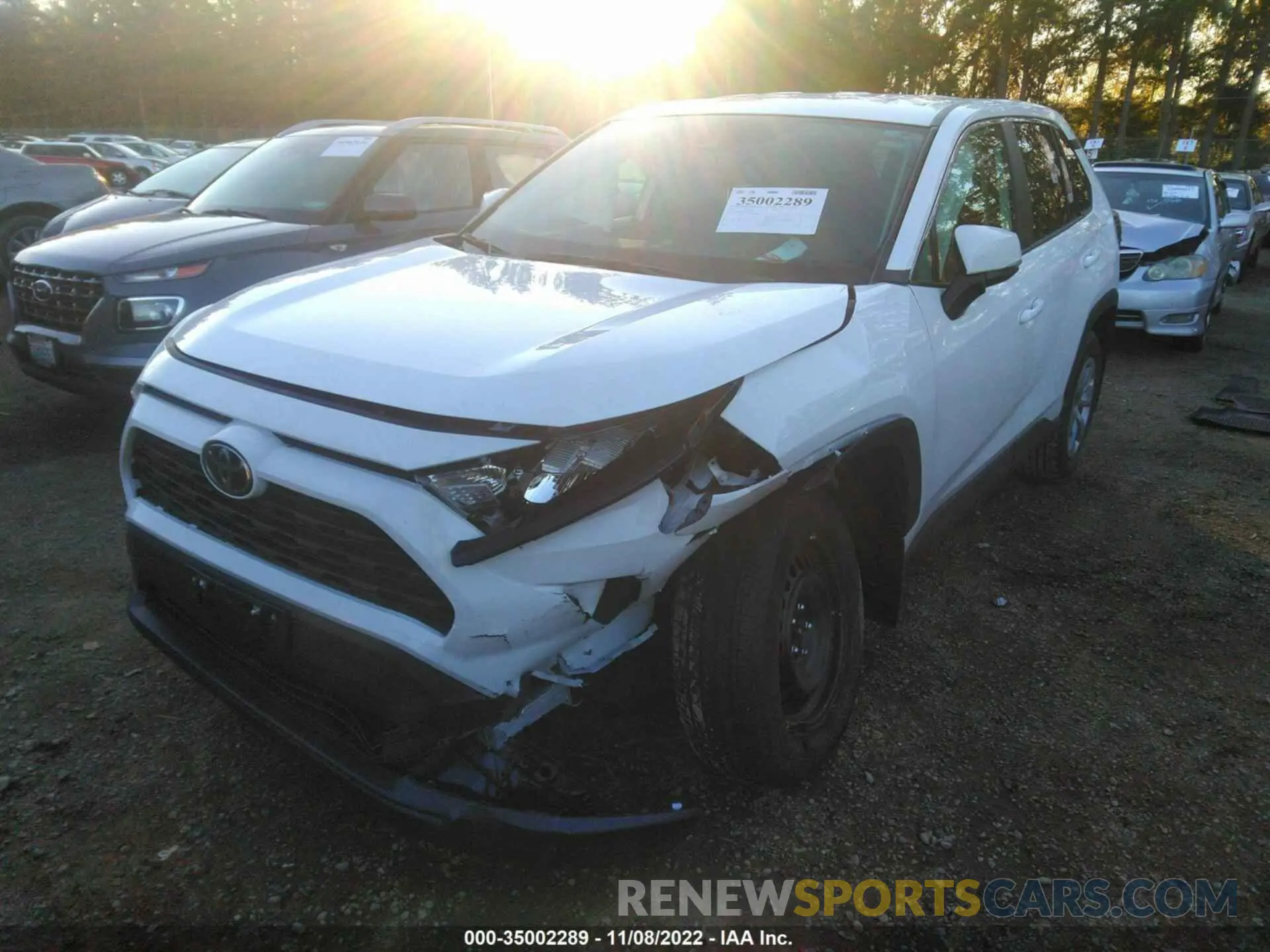 2 fotografías del automóvil dañado 2T3G1RFV7NW300222 TOYOTA RAV4 2022