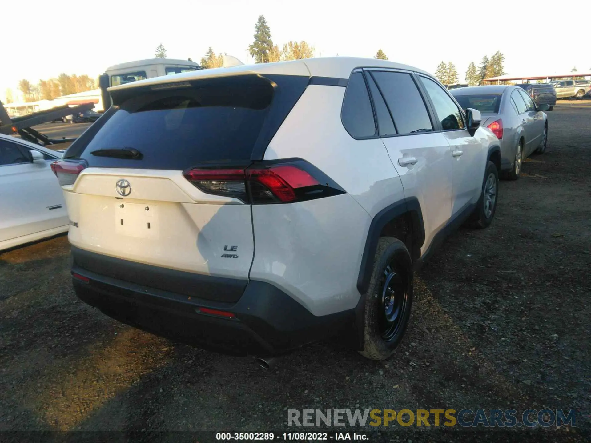 4 fotografías del automóvil dañado 2T3G1RFV7NW300222 TOYOTA RAV4 2022