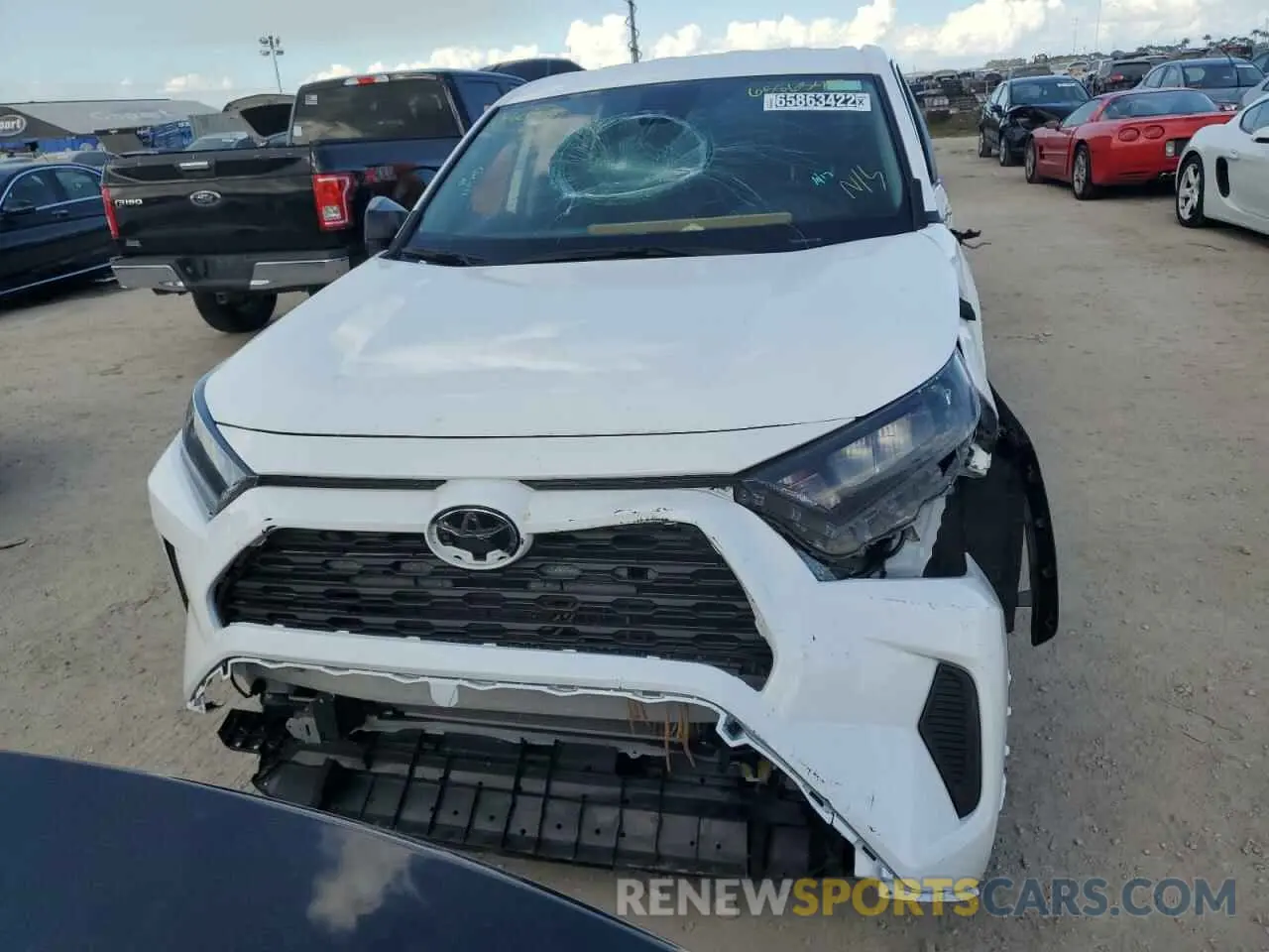 5 fotografías del automóvil dañado 2T3H1RFV7NW201680 TOYOTA RAV4 2022