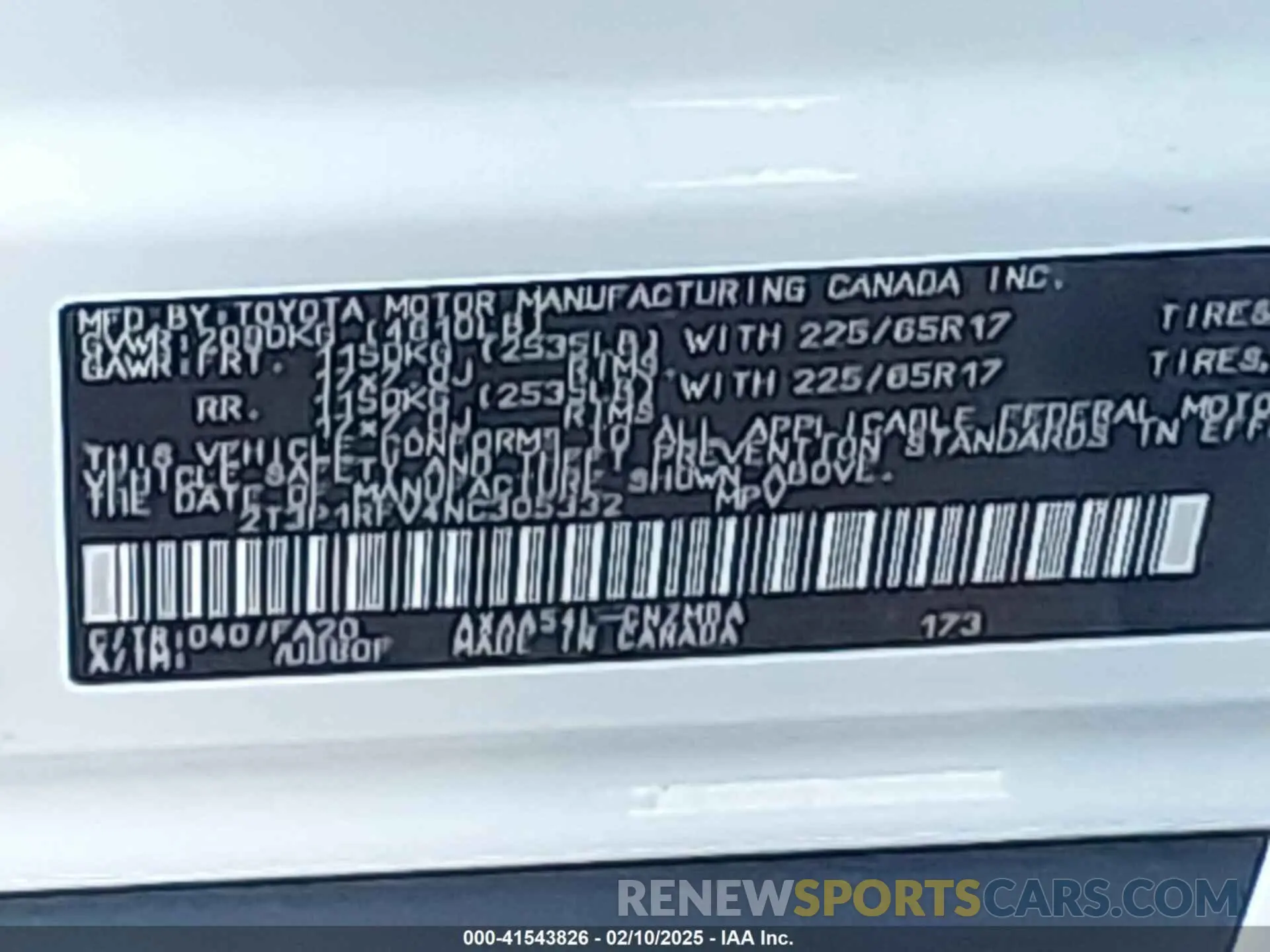 9 fotografías del automóvil dañado 2T3P1RFV4NC305332 TOYOTA RAV4 2022