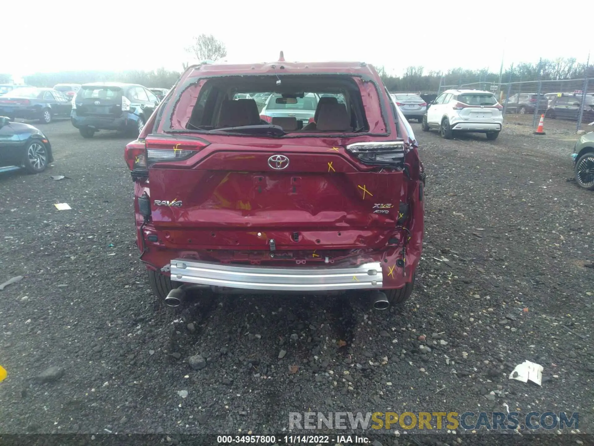 6 fotografías del automóvil dañado 2T3P1RFV8NW287447 TOYOTA RAV4 2022