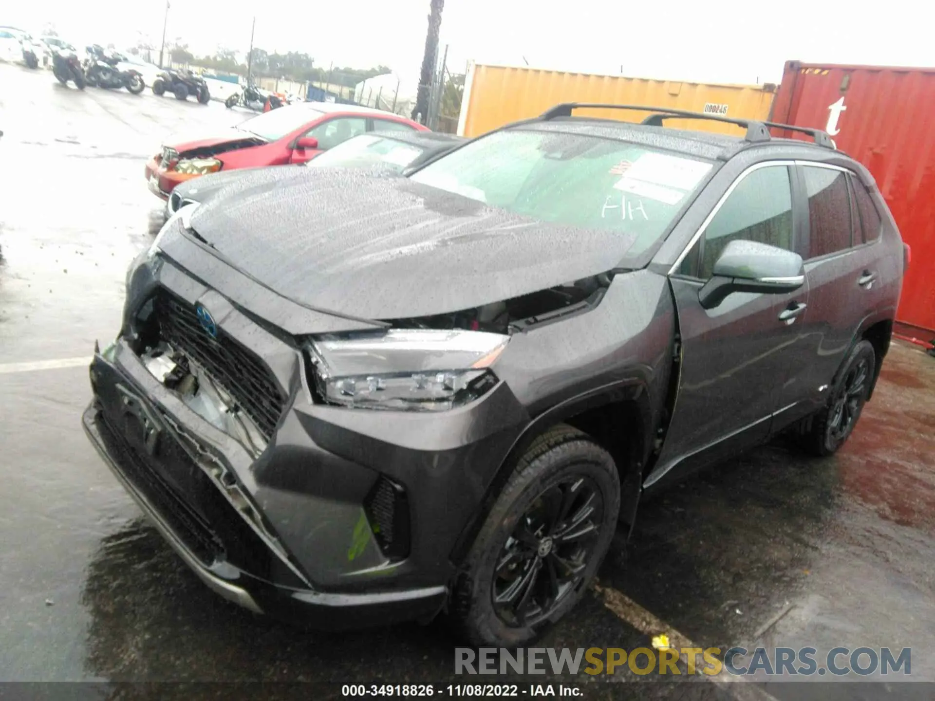 2 fotografías del automóvil dañado 2T3T6RFV1NW031666 TOYOTA RAV4 2022