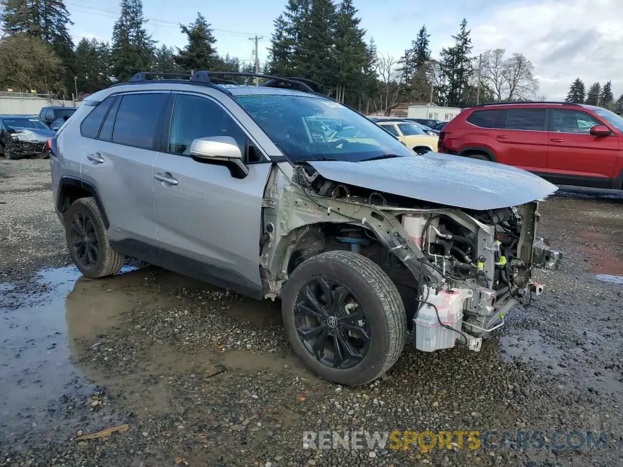 4 fotografías del automóvil dañado 2T3T6RFV4NW031435 TOYOTA RAV4 2022