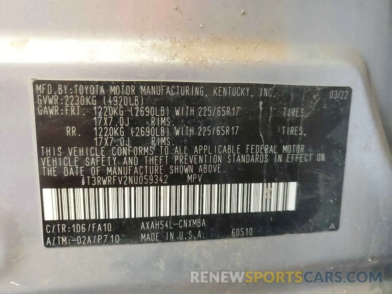 14 fotografías del automóvil dañado 4T3RWRFV2NU059342 TOYOTA RAV4 2022