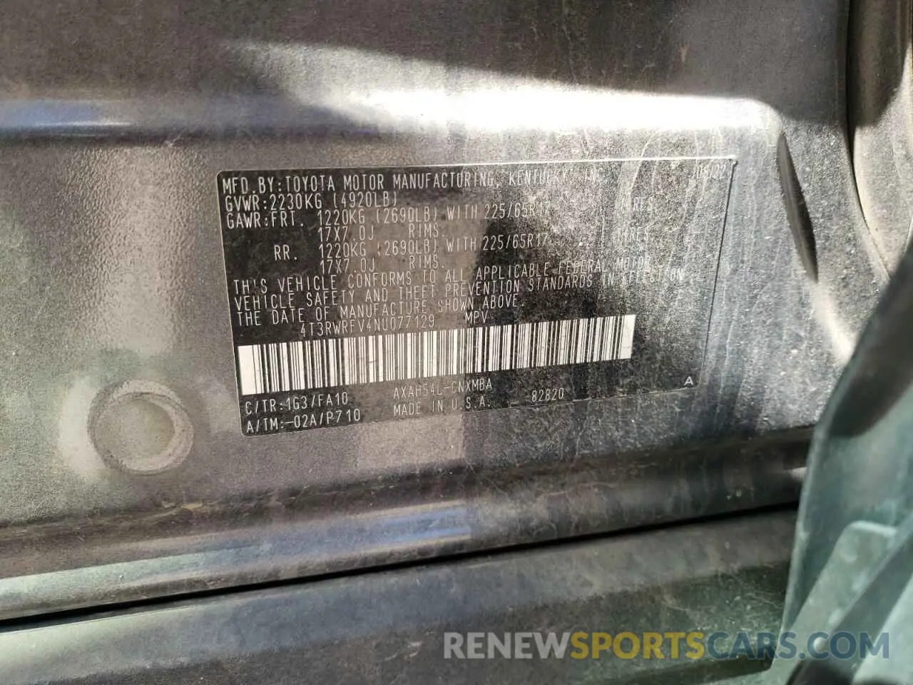 13 fotografías del automóvil dañado 4T3RWRFV4NU077129 TOYOTA RAV4 2022