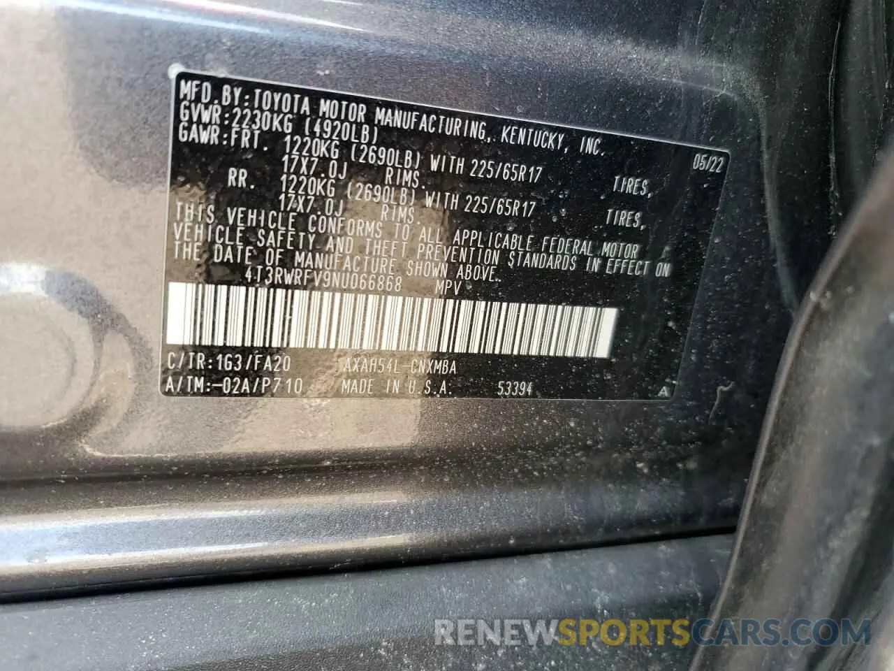 15 fotografías del automóvil dañado 4T3RWRFV9NU066868 TOYOTA RAV4 2022