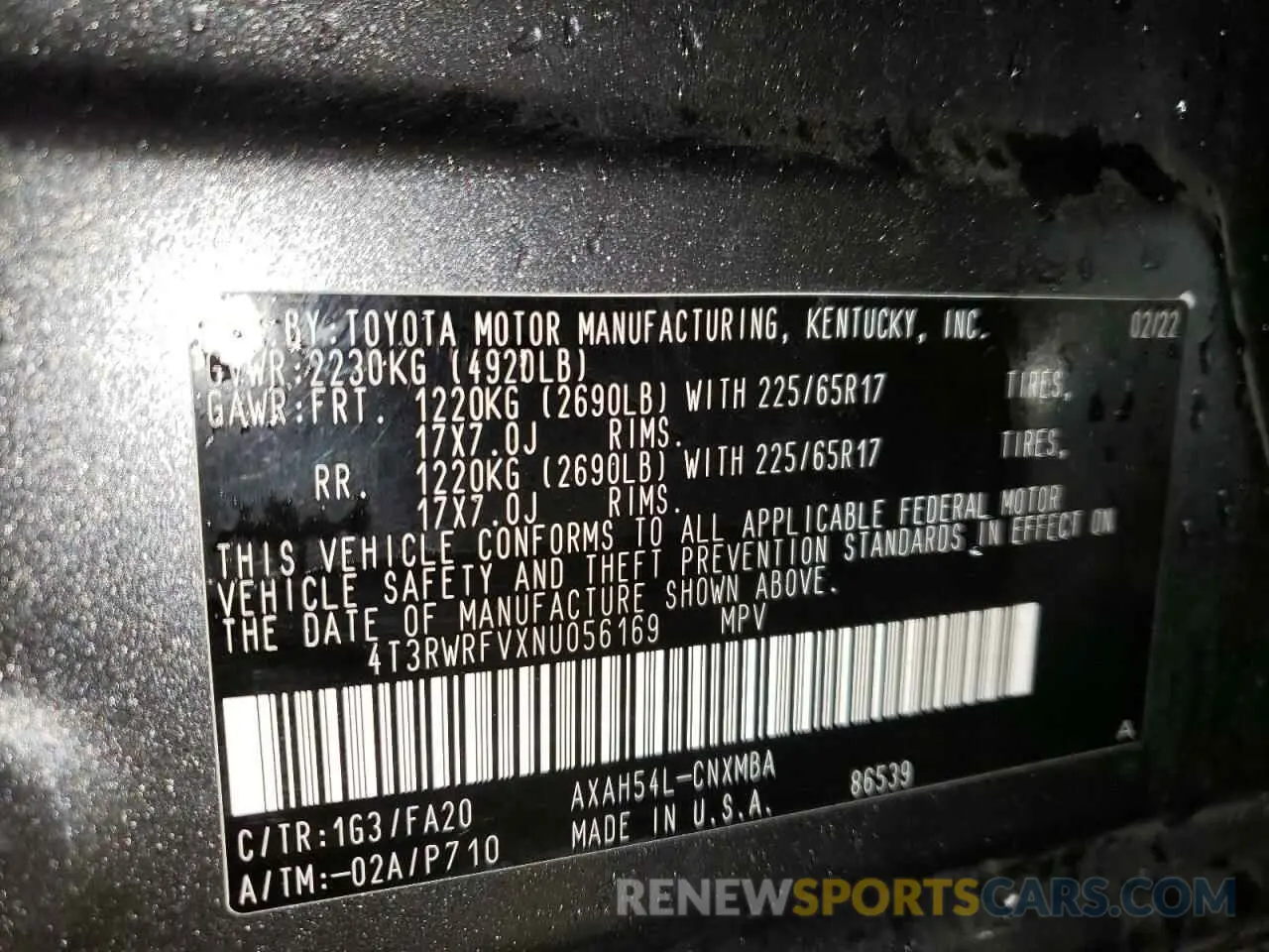 14 fotografías del automóvil dañado 4T3RWRFVXNU056169 TOYOTA RAV4 2022