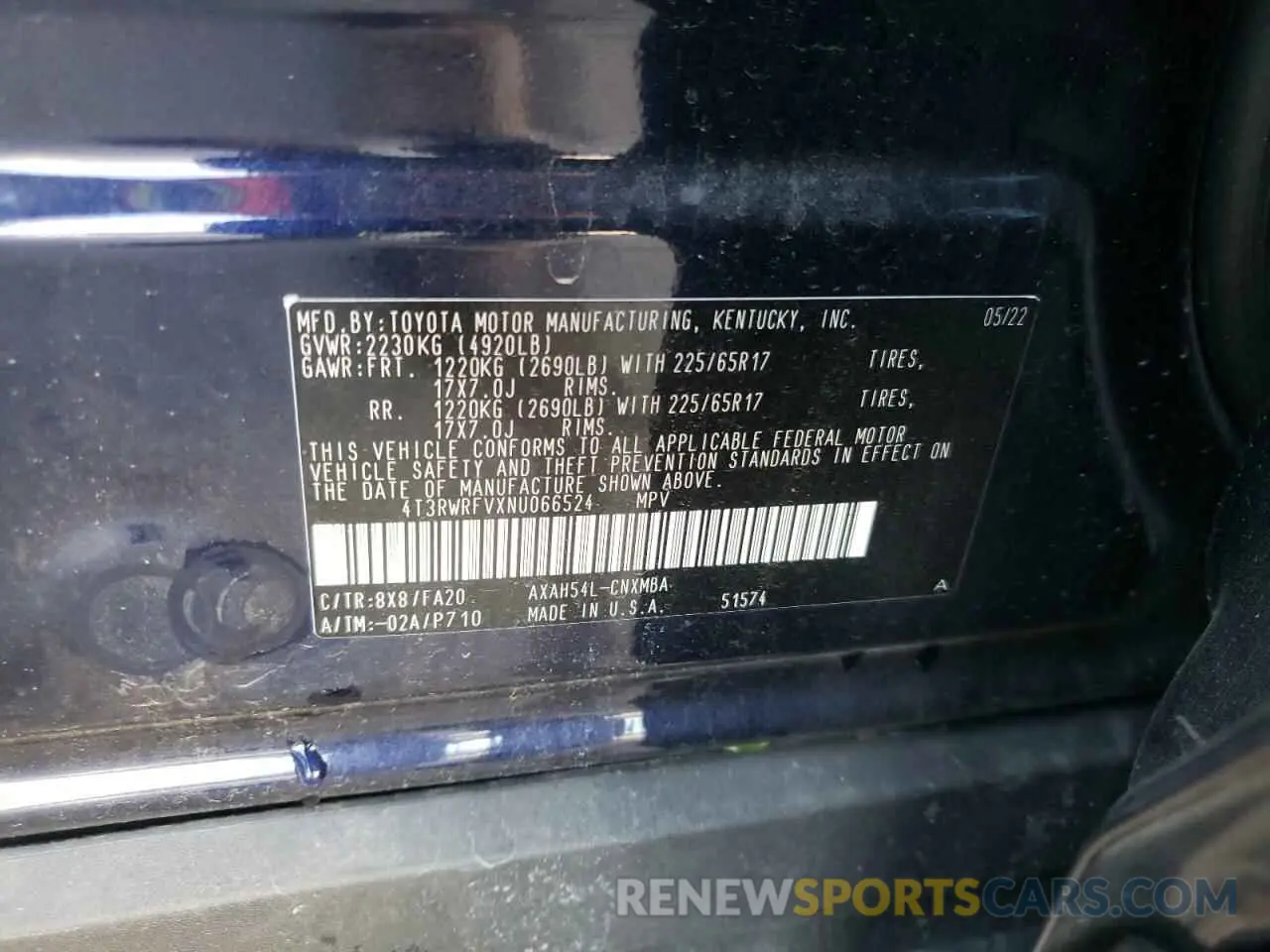 13 fotografías del automóvil dañado 4T3RWRFVXNU066524 TOYOTA RAV4 2022