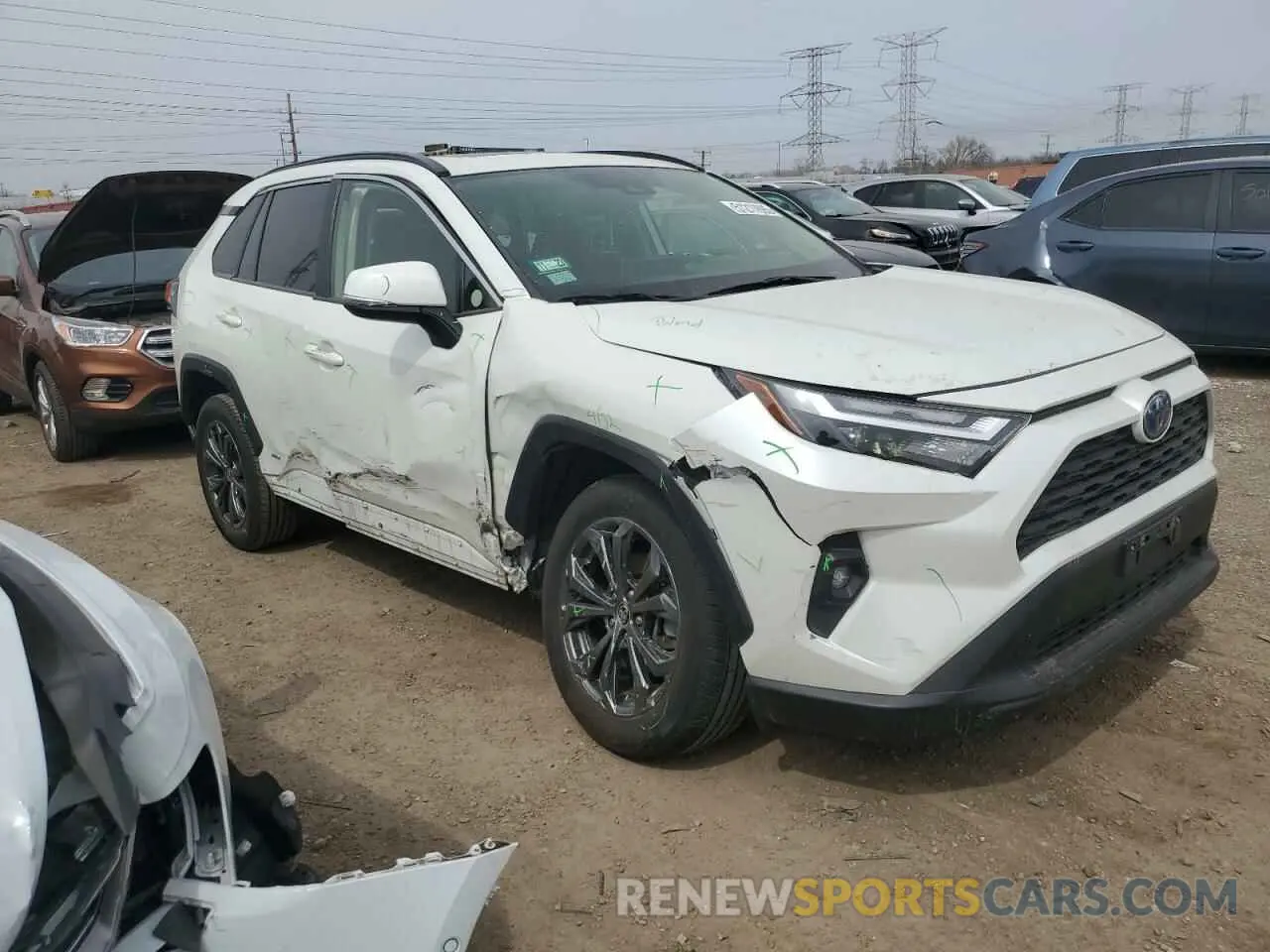 4 fotografías del automóvil dañado JTMB6RFV8NJ013708 TOYOTA RAV4 2022