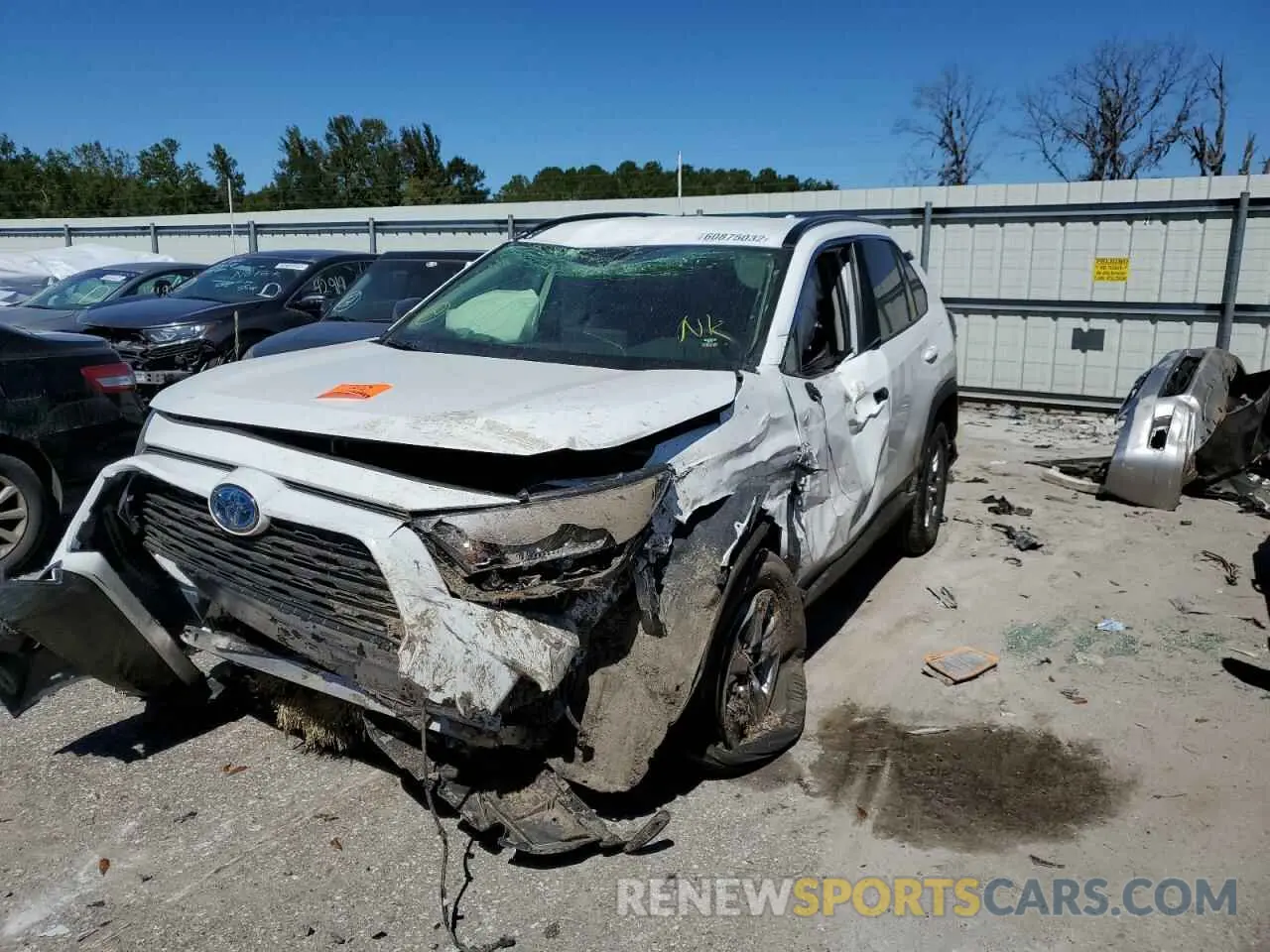 2 fotografías del automóvil dañado JTMLWRFV5ND152083 TOYOTA RAV4 2022
