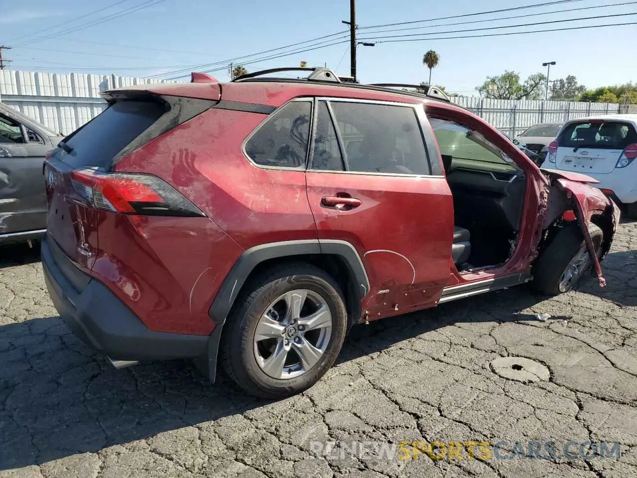 3 fotografías del automóvil dañado JTMLWRFVXND152564 TOYOTA RAV4 2022