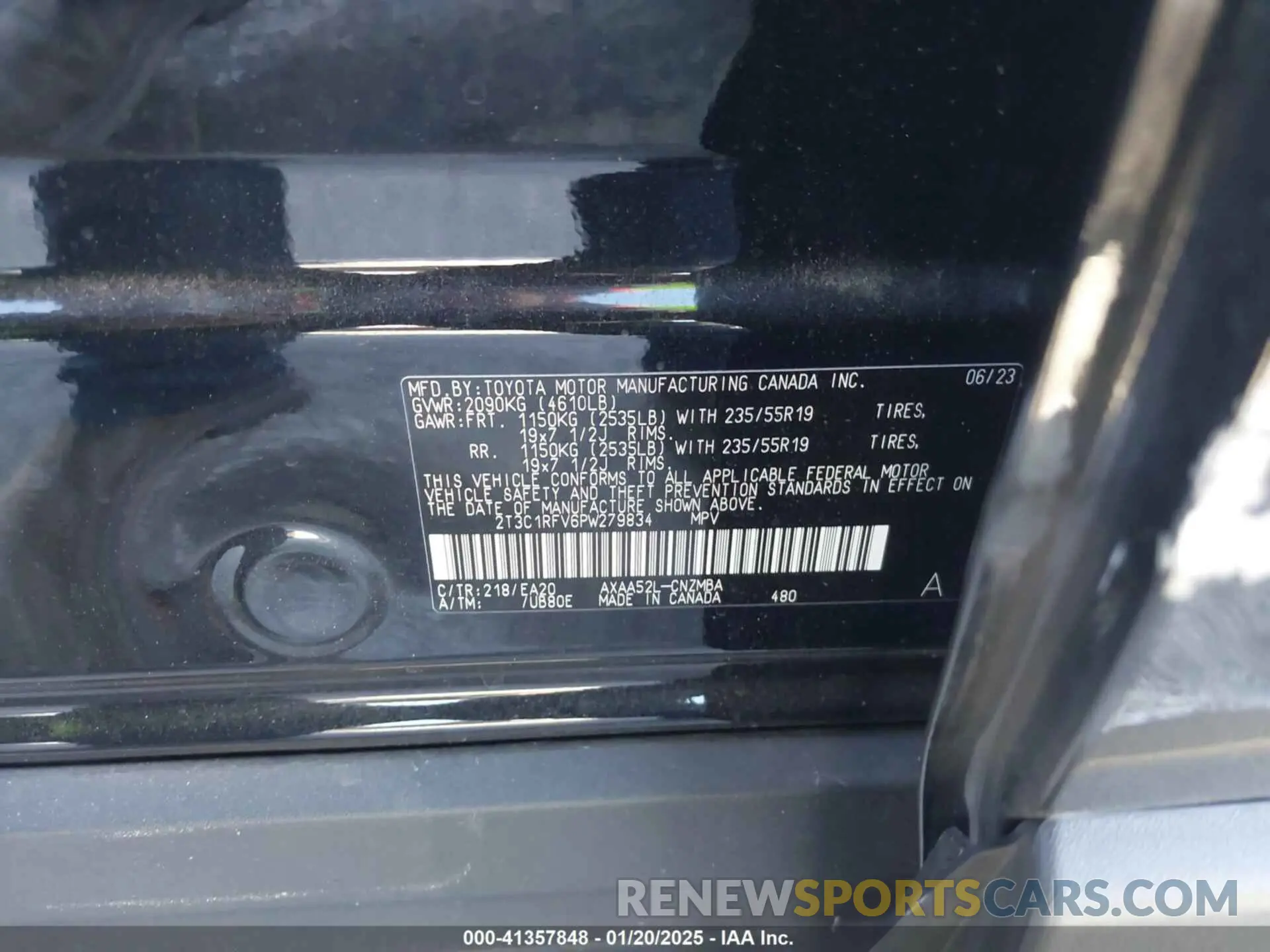 9 fotografías del automóvil dañado 2T3C1RFV6PW279834 TOYOTA RAV4 2023